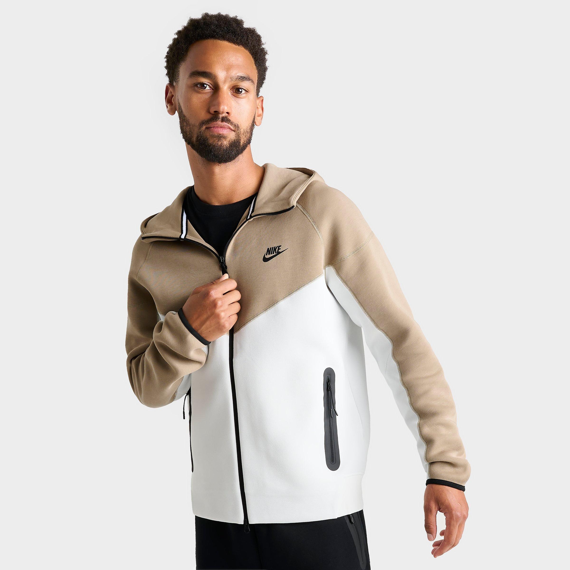Nike Tech Fleece Windrunner Zip Hoodie In Summit White/khaki/black