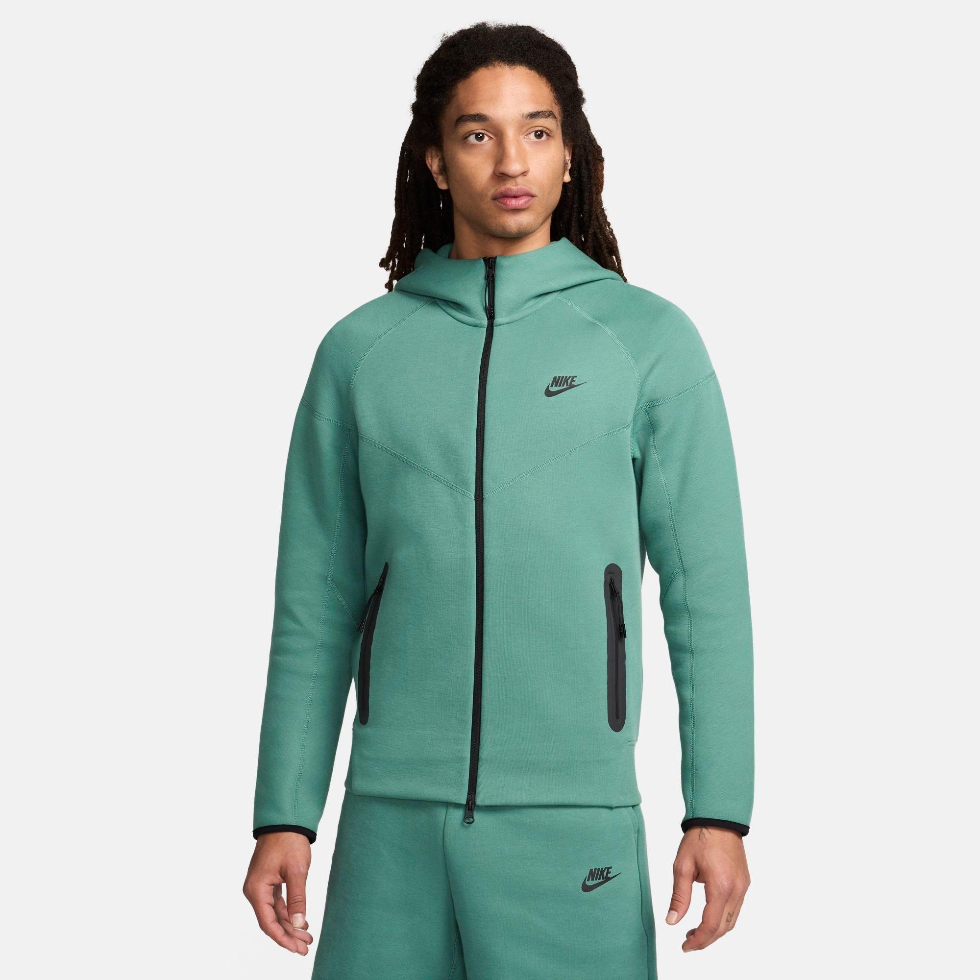 Shop Nike Men's Tech Fleece Windrunner Full-zip Hoodie In Bicoastal/black