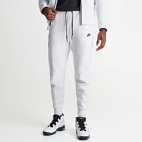 Nike Tech Fleece Slim Fit Jogger Sweatpants In Birch Heather/black