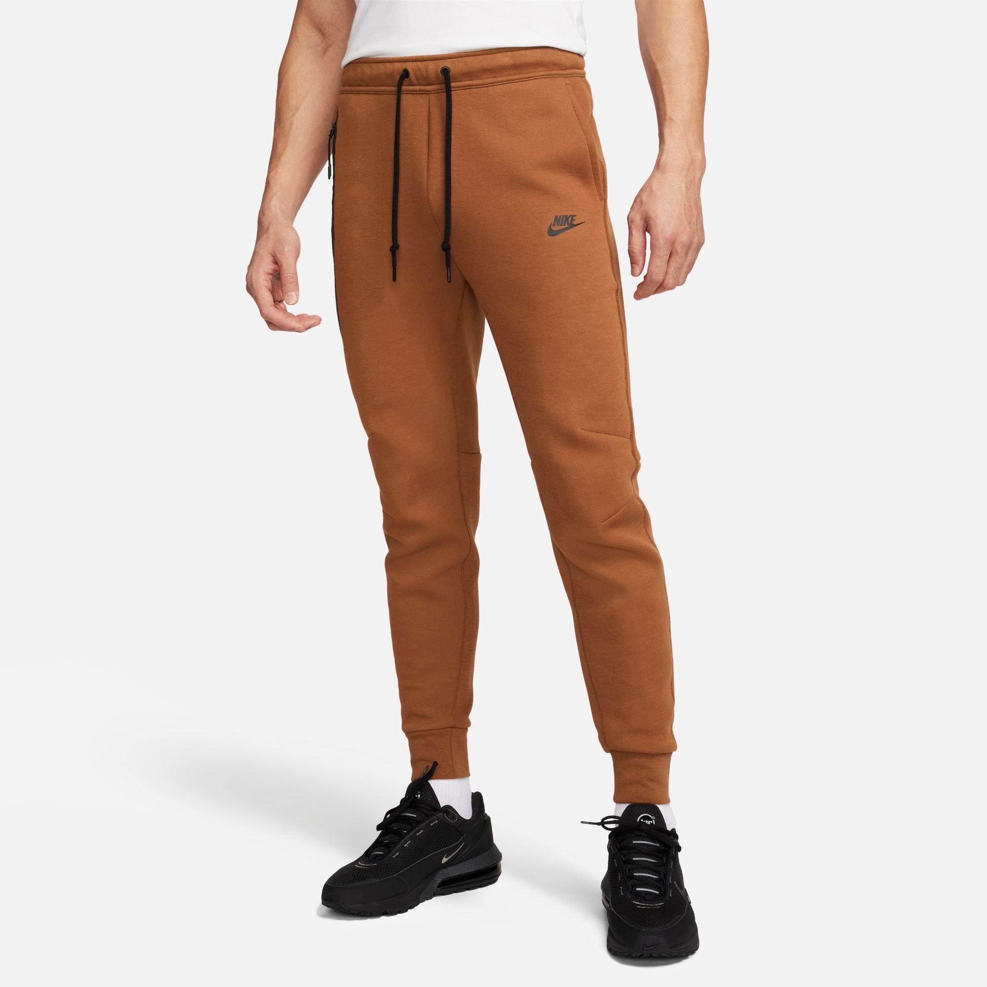 Shop Nike Men's Sportswear Tech Fleece Jogger Pants In Light British Tan/black