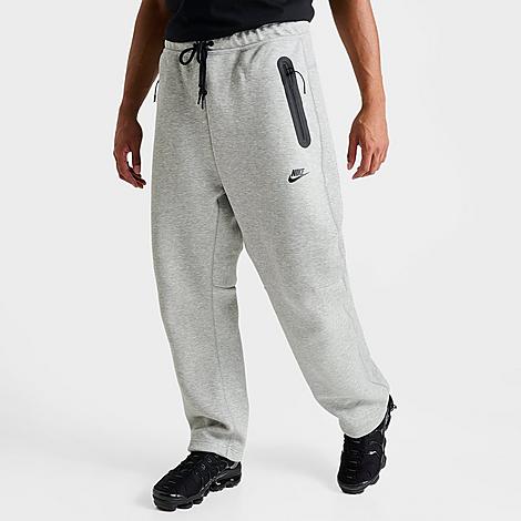 Nike Tech Fleece Open-hem Sweatpants In Dark Grey Heather/black
