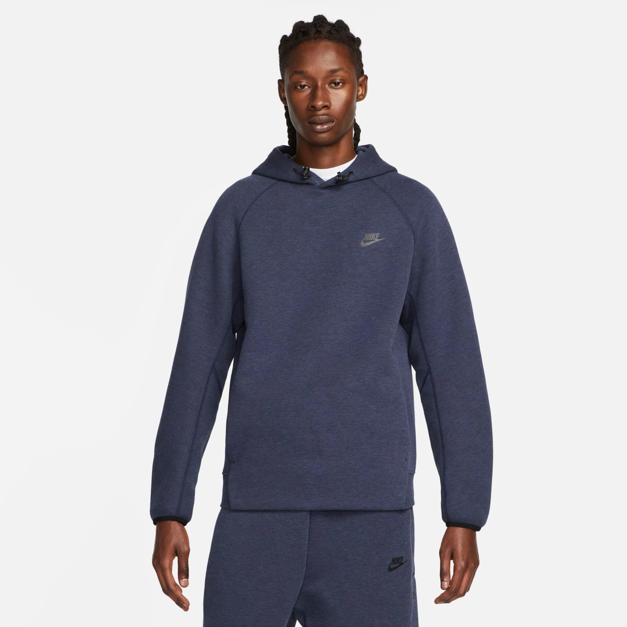 Nike Men's Sportswear Tech Fleece Pullover Hoodie In Obsidian Heather/black