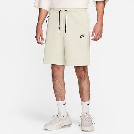 Shop Nike Men's Sportswear Tech Fleece Shorts Size 2xl Cotton/polyester/fleece In Sea Glass/black