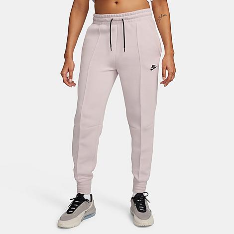 Shop Nike Women's Sportswear Tech Fleece Jogger Pants In Platinum Violet/black