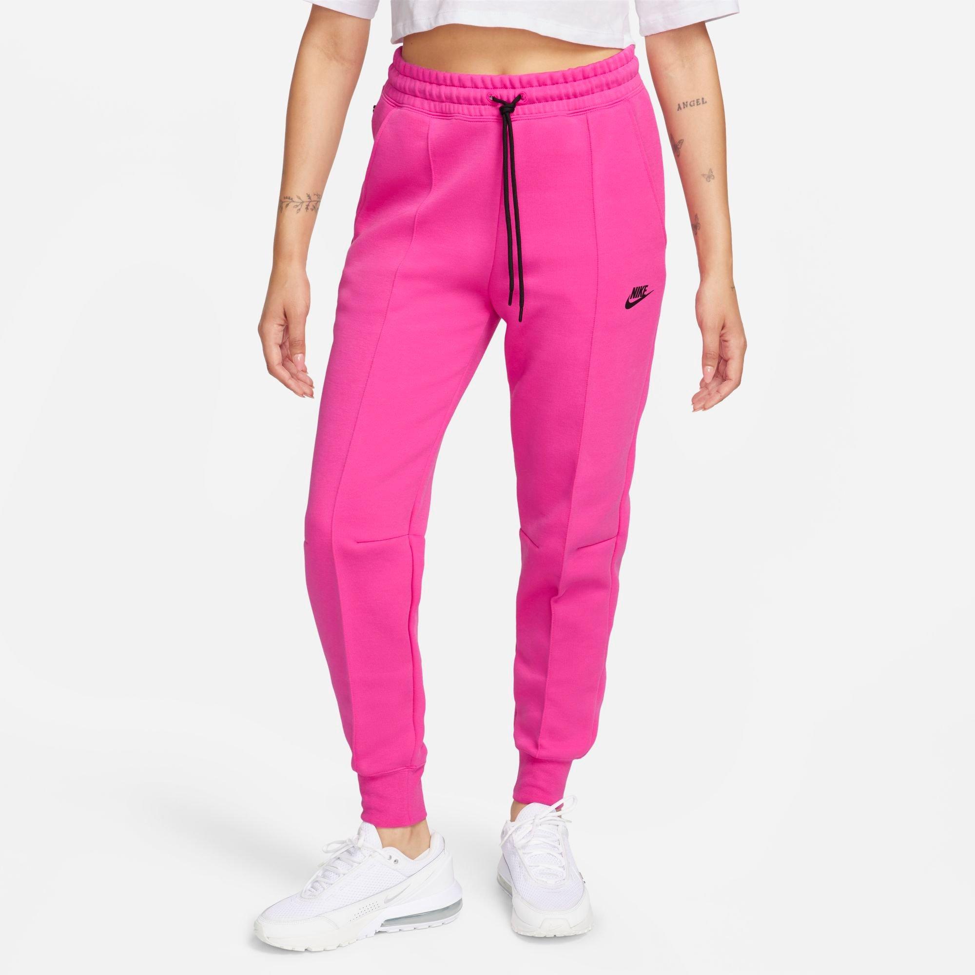 Nike Women's Sportswear Tech Fleece Jogger Pants in Pink/Alchemy Pink Size Small Cotton/Polyester/Fleece