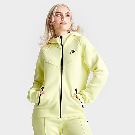 Nike Women's Sportswear Tech Fleece Windrunner Full-zip Hoodie In Luminous Green/black