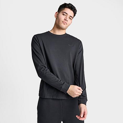 Nike Men's Primary Dri-fit Long-sleeve Versatile Top In Black/black