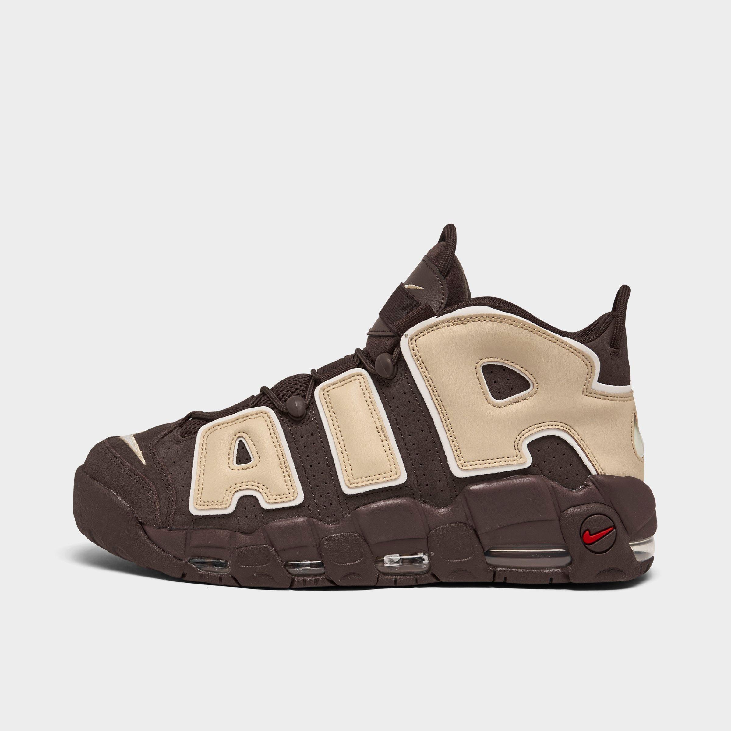 Nike Men's Air More Uptempo '96 Basketball Shoes In Baroque Brown/sesame/pale Ivory