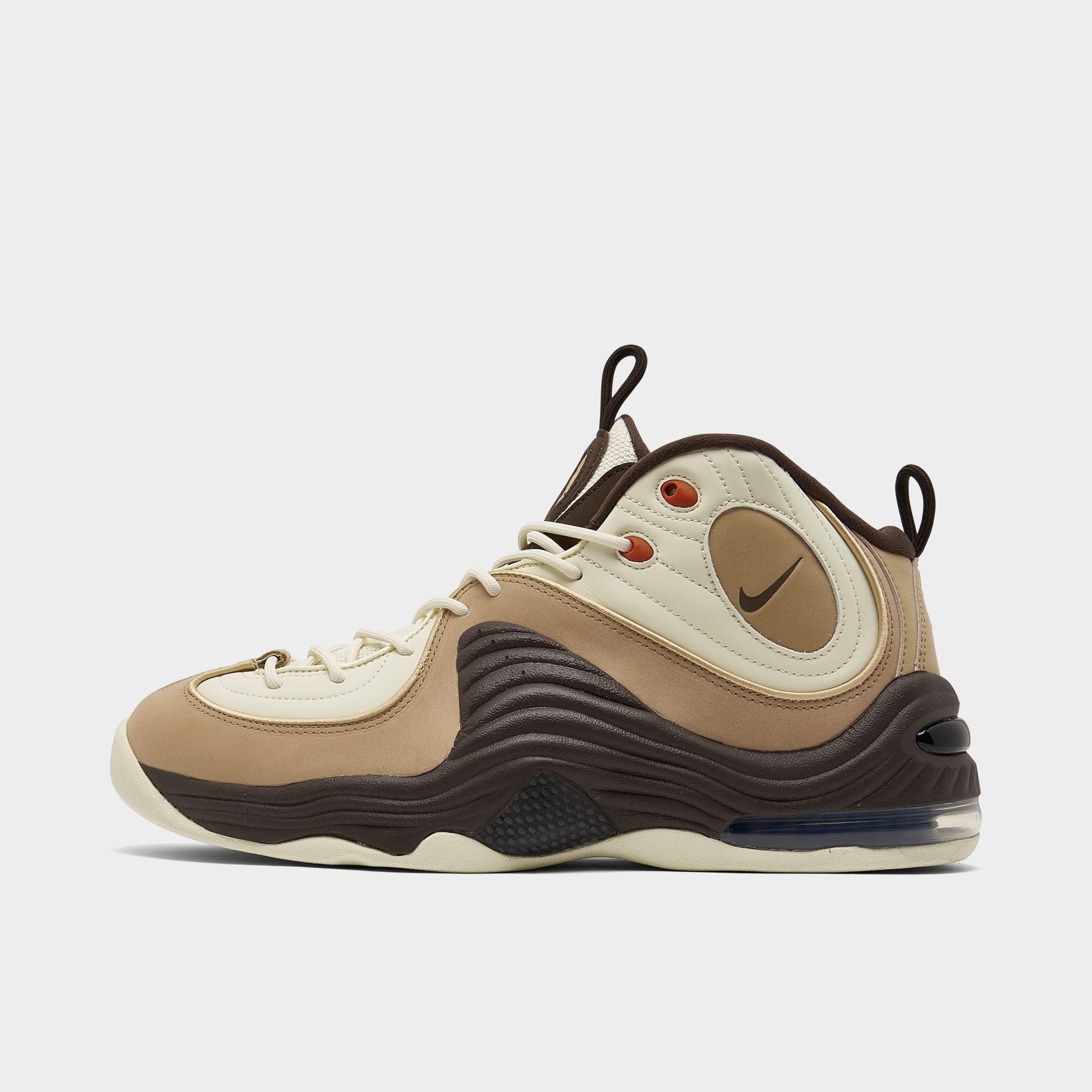 Shop Nike Men's Air Penny 2 Basketball Shoes In Coconut Milk/baroque Brown/hemp/sesame