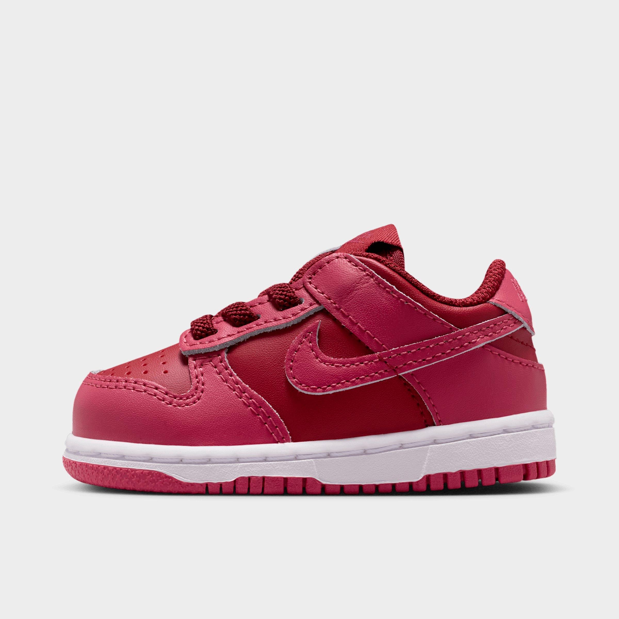 Nike Kids Toddler Dunk Low Casual Shoes in Team Red/Sweet Beet/White Size: 10.0