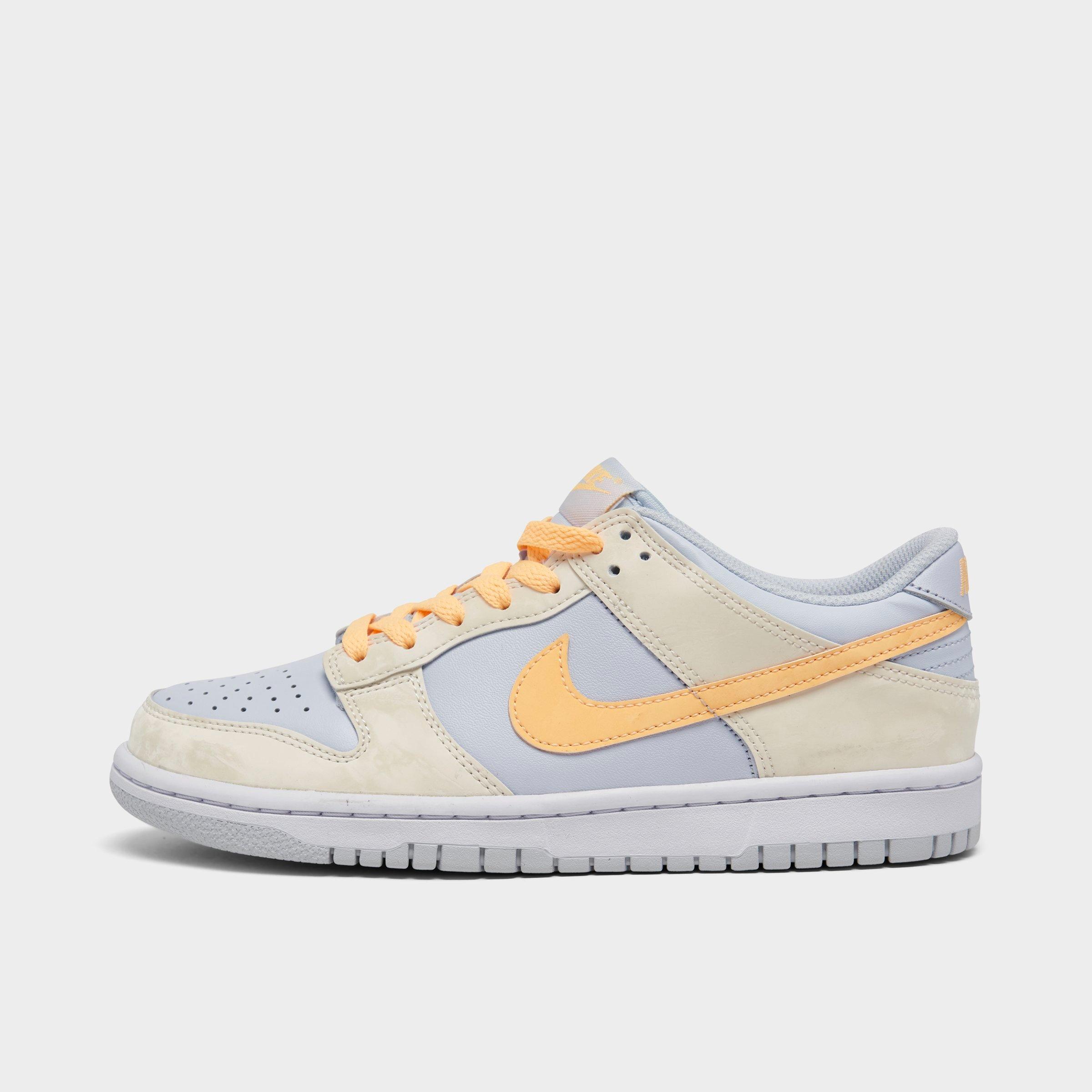 Nike Big Kids' Dunk Low Casual Shoes In Pale Ivory/melon Tint/football Grey
