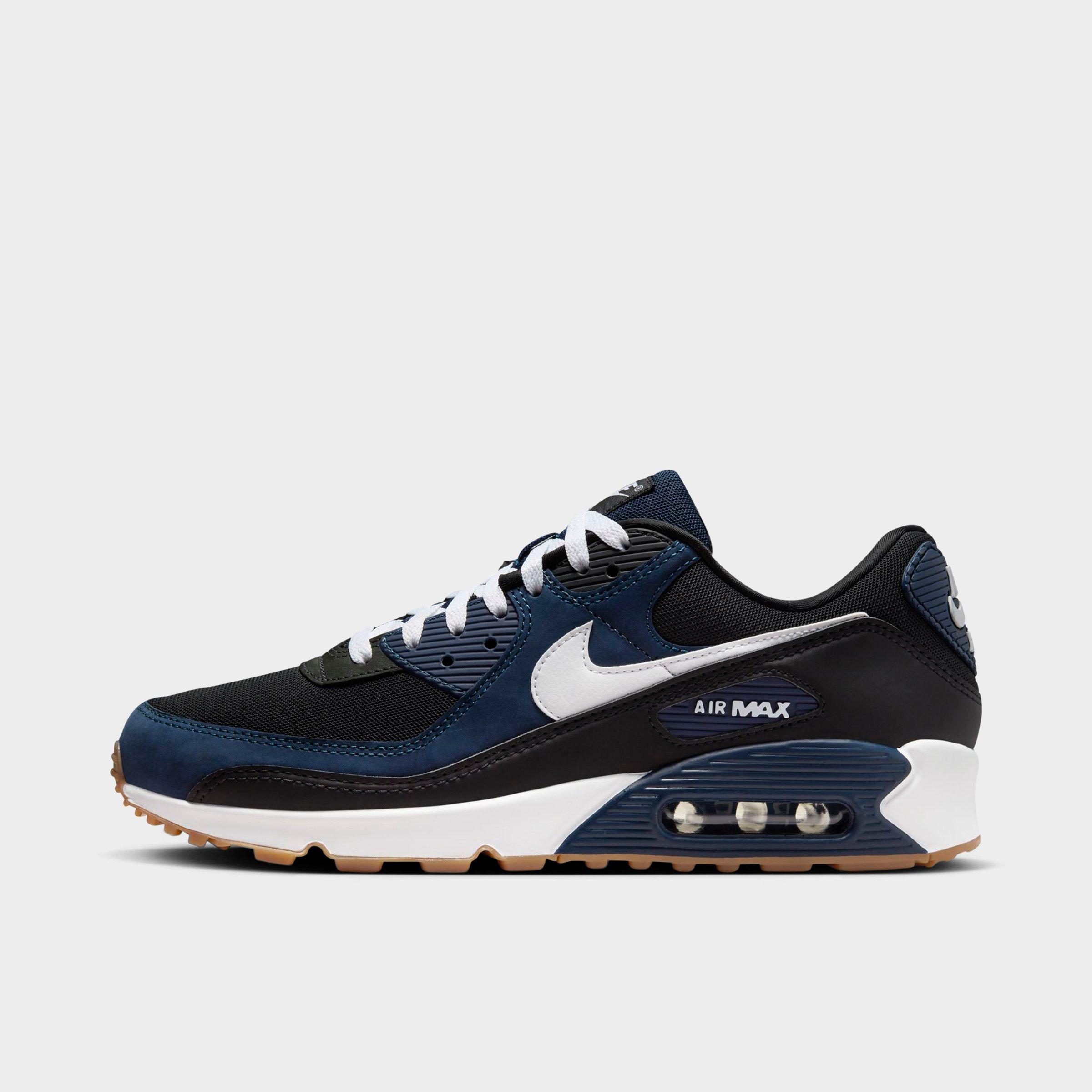 Nike Men's Air Max 90 Casual Shoes in Midnight Navy/White/Black Size: 7.5