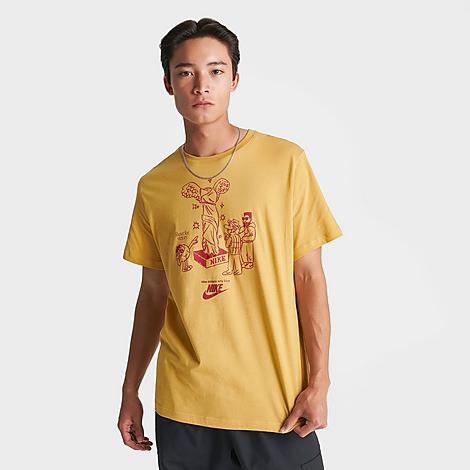 Nike Men's Sportswear Shoot For Victory Graphic T-shirt In Wheat Gold