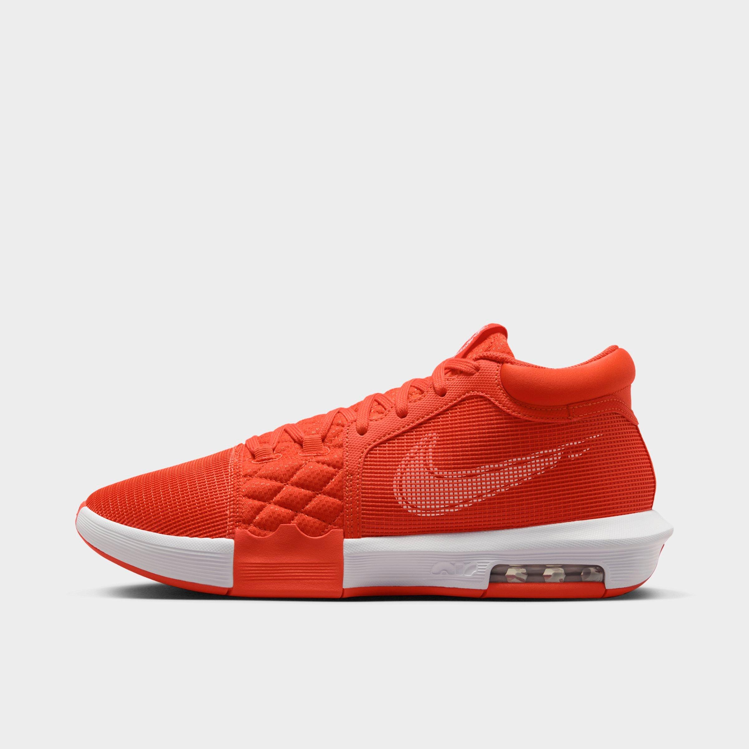 Nike Men's LeBron Witness 8 TB Basketball Shoes in Team Orange/Team Orange/White Size: 3.5