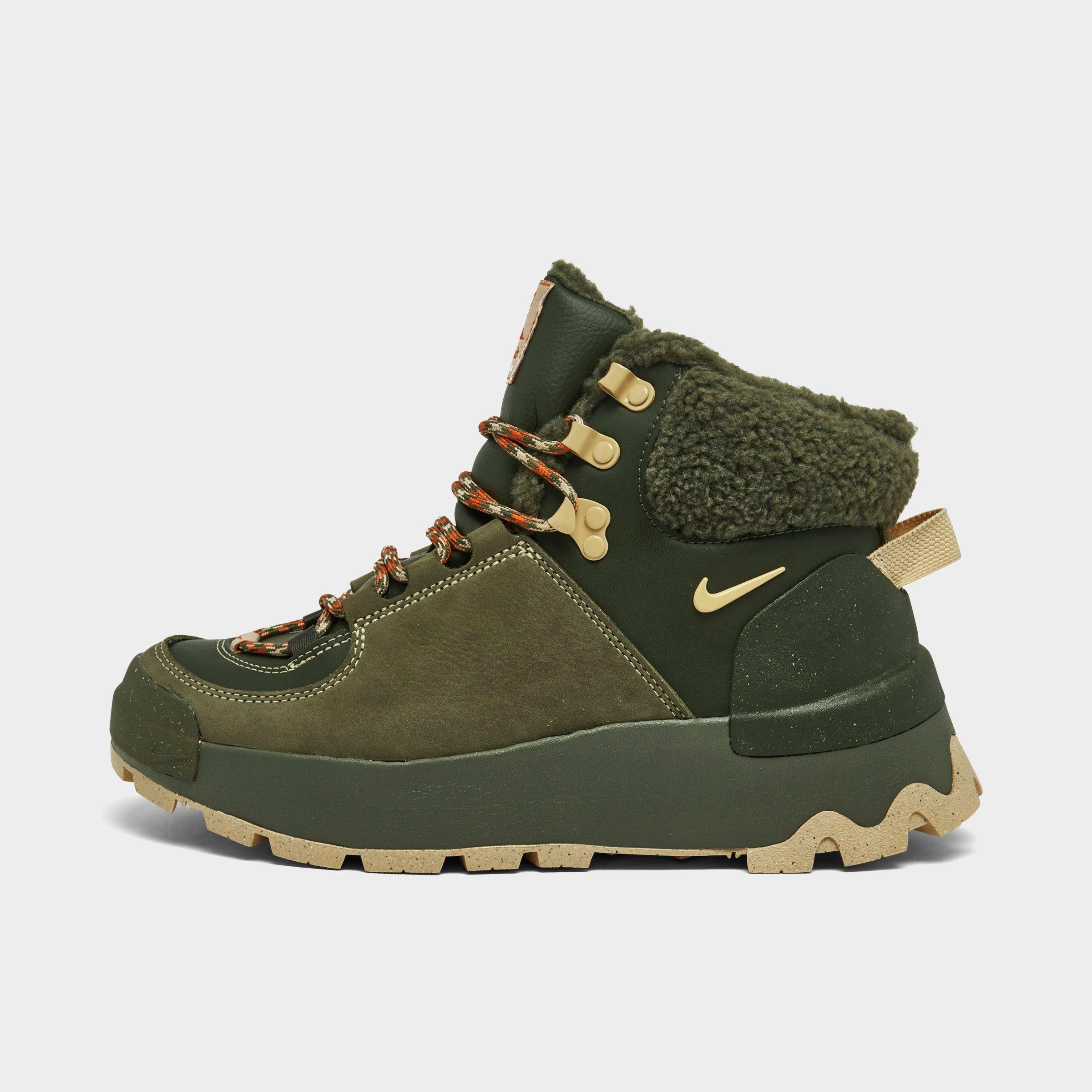 Nike City Classic Premium Sneaker Bootie In Cargo Khaki/medium Olive/campfire Orange/sesame