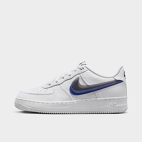 Shop Nike Big Kids' Air Force 1 Impact Next Nature Casual Shoes In White/hyper Royal/summit White/black