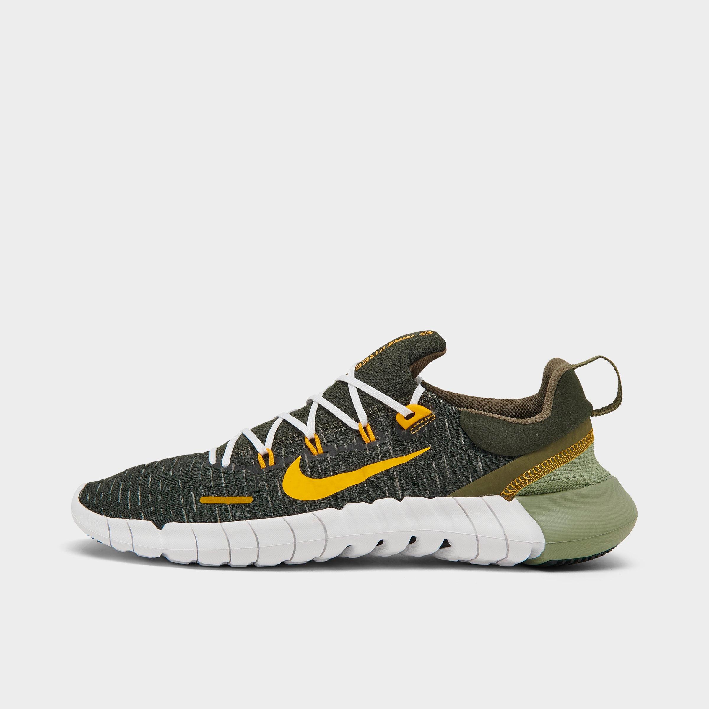 Nike Men's Free Run 5.0 Next Nature Sneakers From Finish Line In Sequoia/university Gold/oil Green/med Olive/white/black | ModeSens