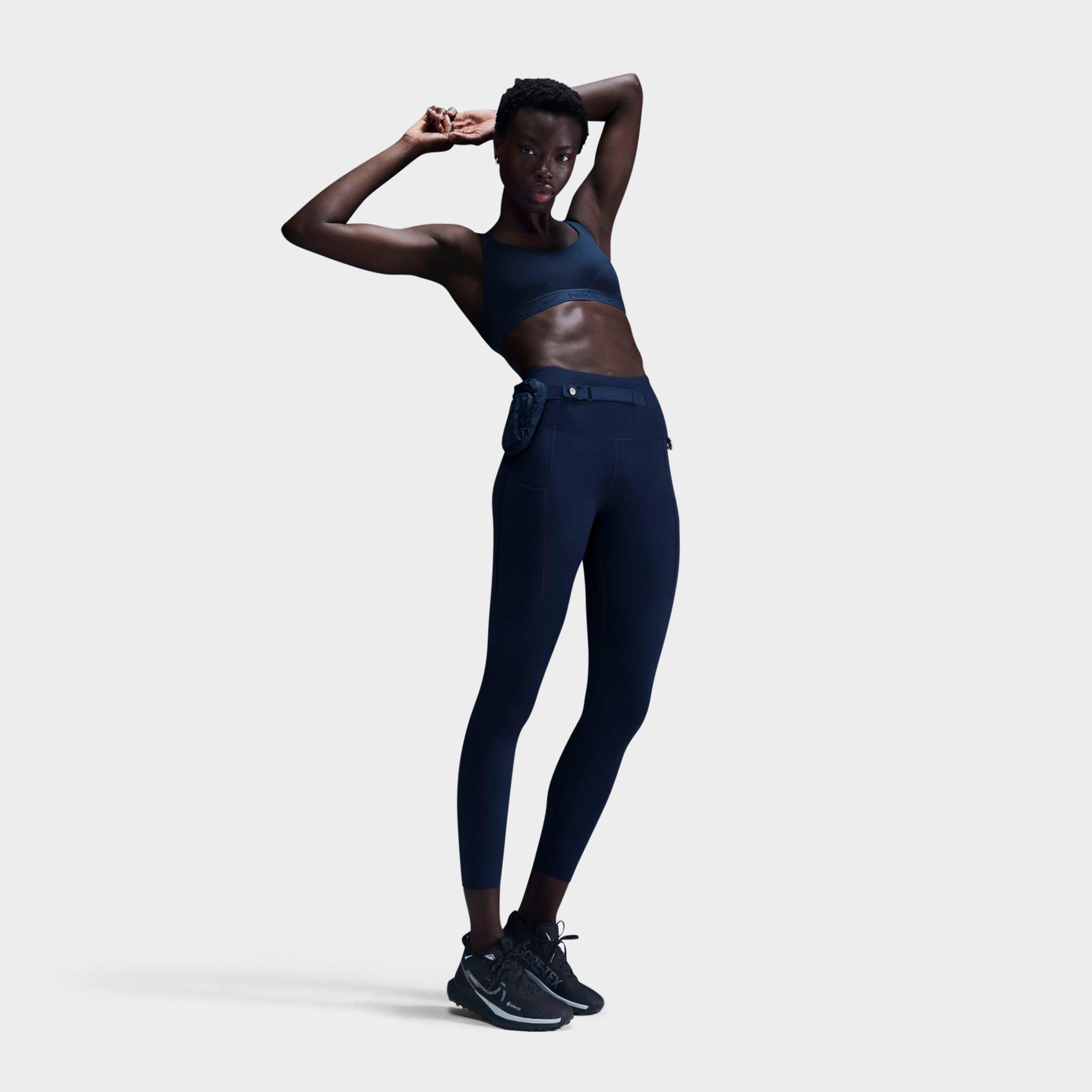 Nike Women's Dri-FIT Indy High Support Sports Bra in Blue/ Armory Navy Size Large 100% Polyester/Spandex/Jacquard