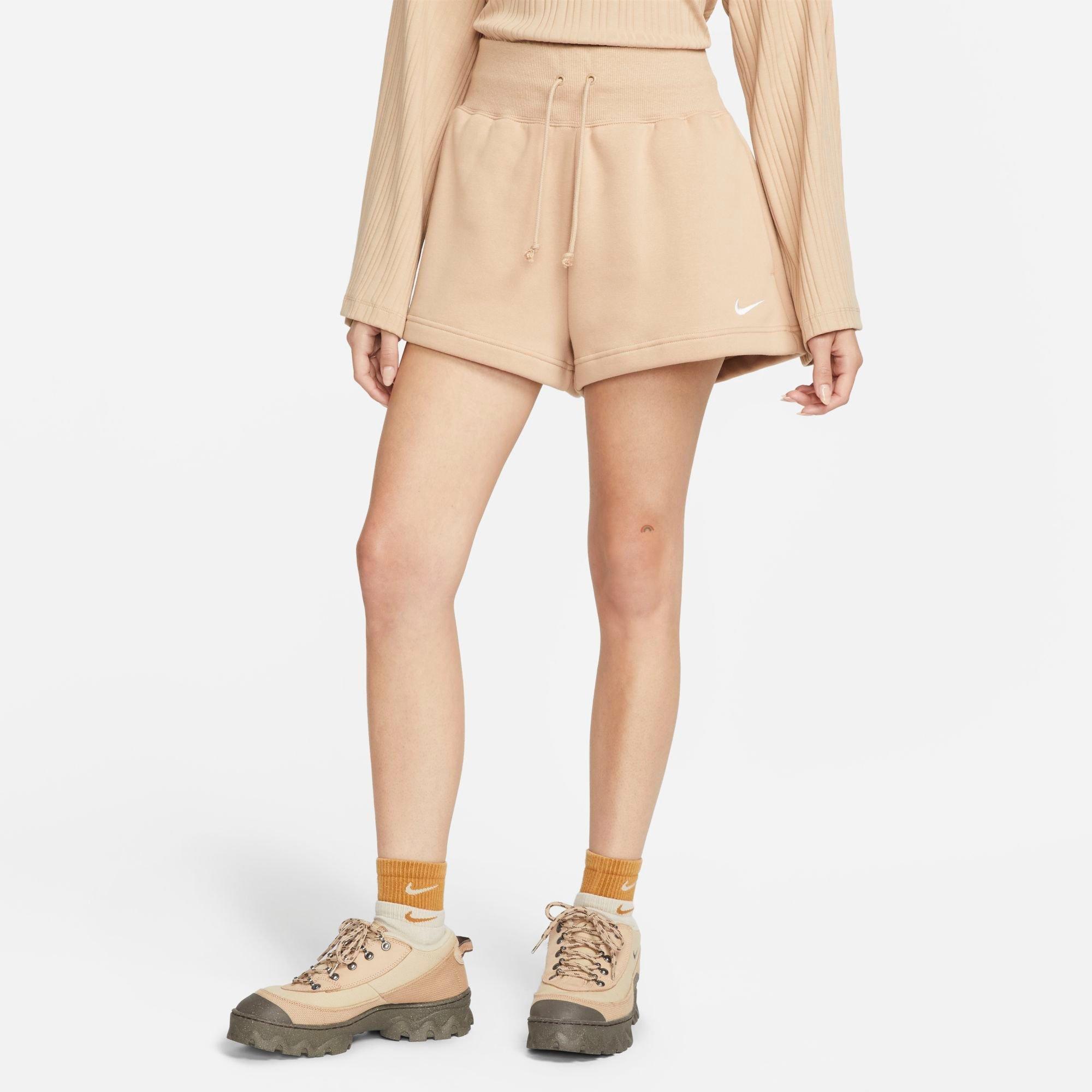 Shop Nike Women's Sportswear Phoenix Fleece High-waisted Loose Shorts In Hemp/sail