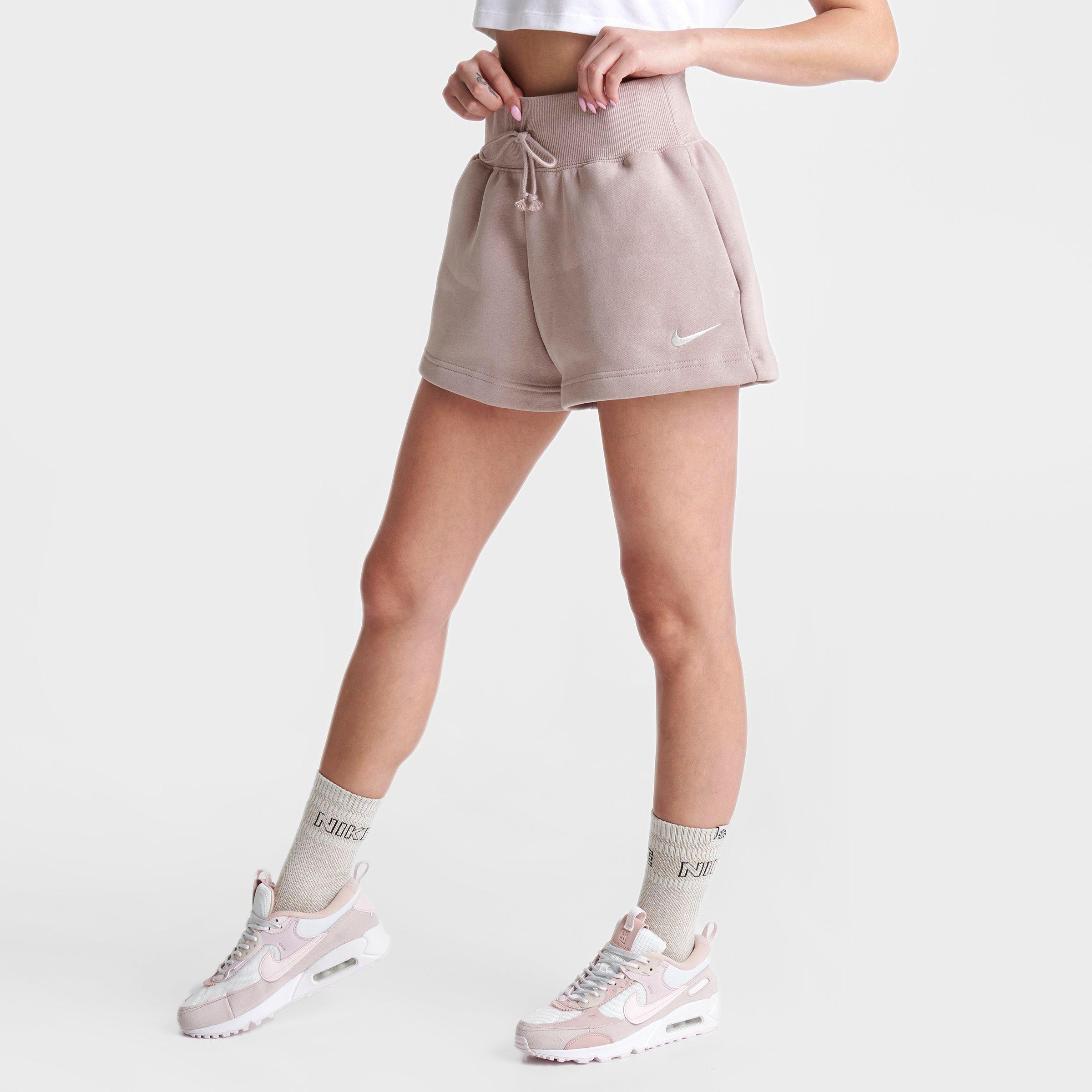 Nike Women's  Sportswear Phoenix Fleece High-waisted Loose Shorts In Diffused Taupe/sail