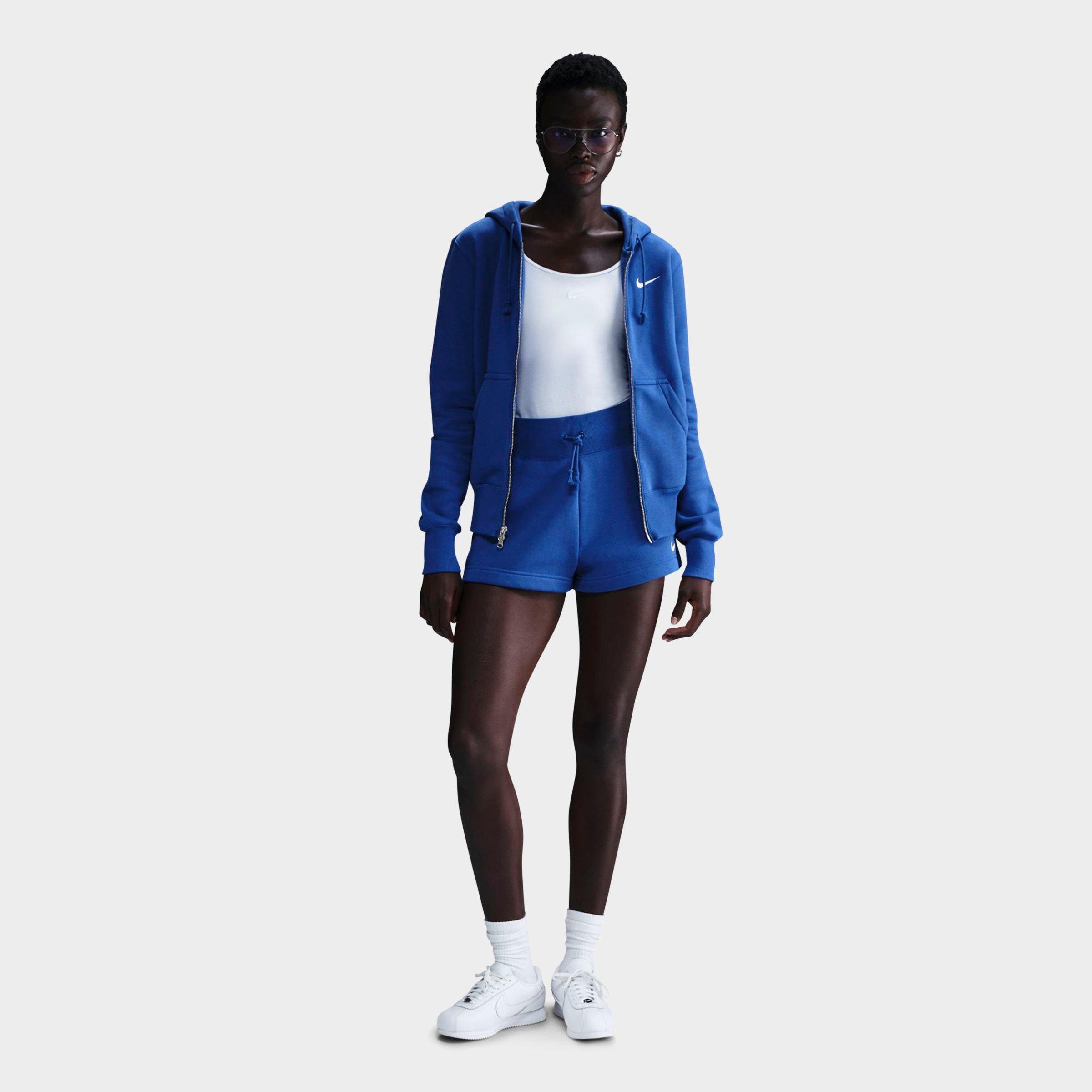 Nike Women's Sportswear Phoenix Fleece High-Waisted Loose Shorts in Game Royal/Sail Size: XS