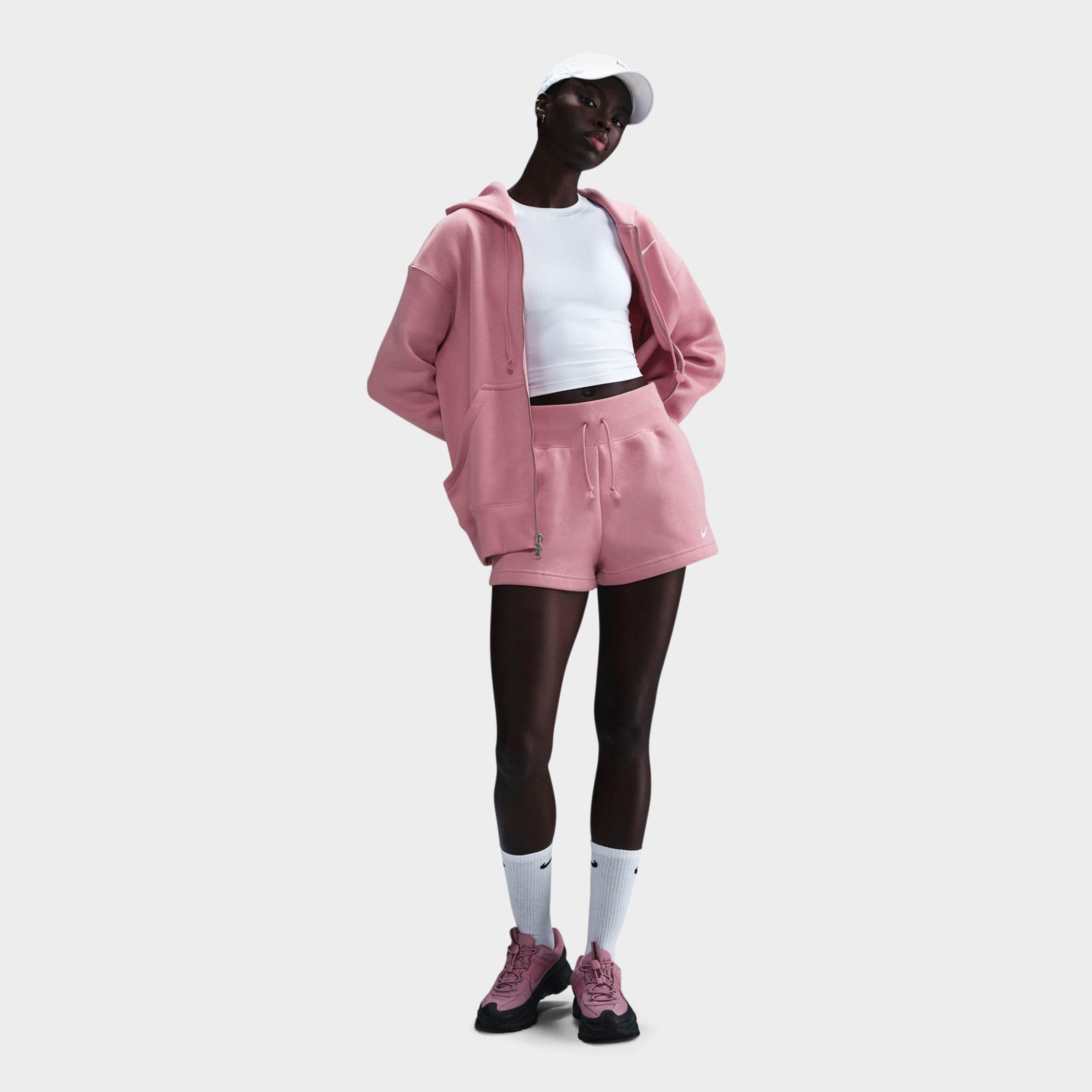 Nike Women's Sportswear Phoenix Fleece High-Waisted Loose Shorts in Elemental Pink/Sail Size: XS