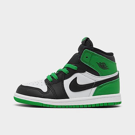 Nike Babies' Kids' Toddler Air Jordan Retro 1 High Og Casual Shoes In Black/lucky Green/white