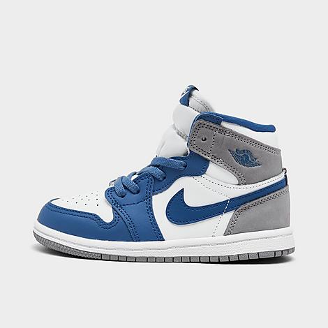 Nike Babies' Kids' Toddler Air Jordan Retro 1 High Og Casual Shoes In True Blue/white/cement Grey