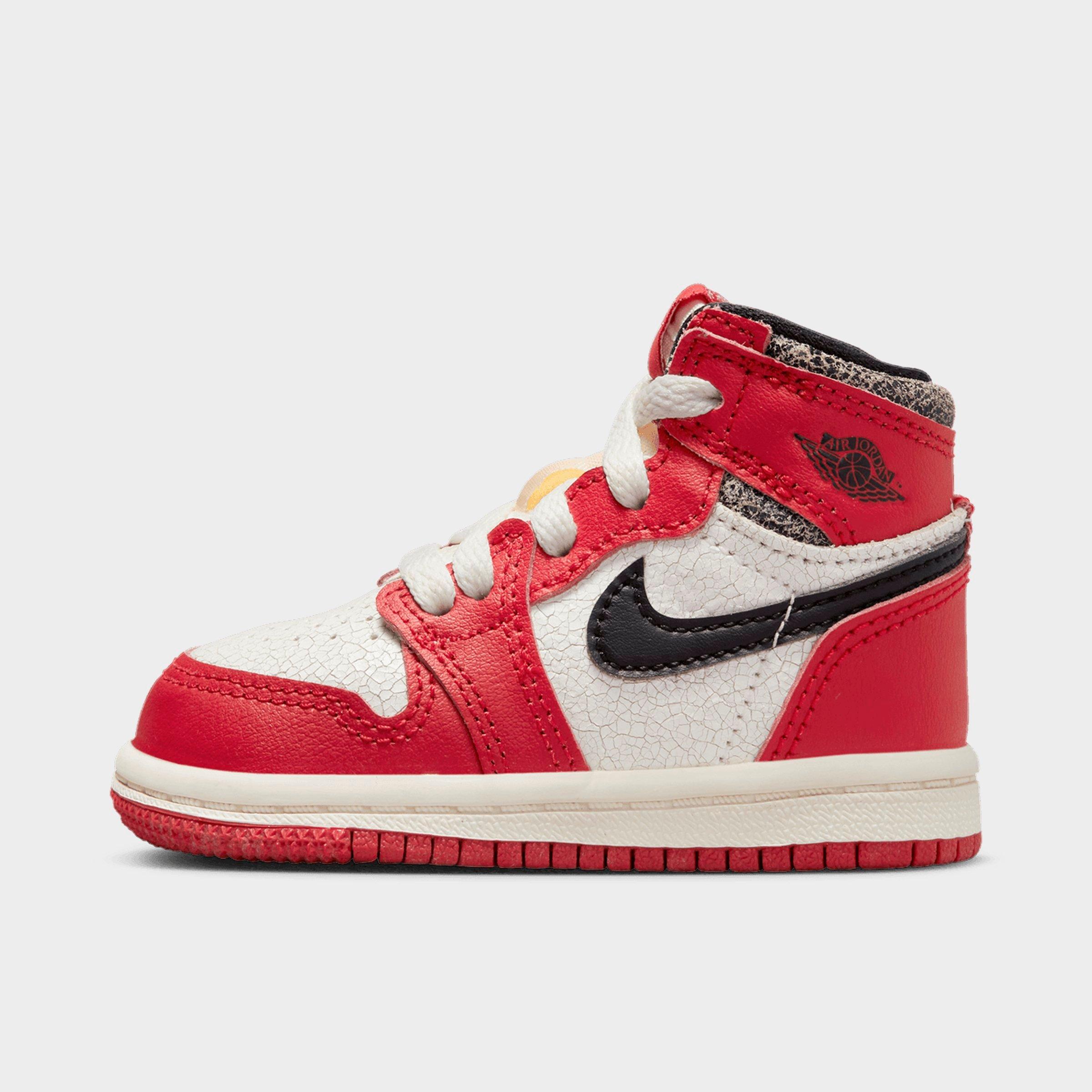 Nike Babies' Kids' Toddler Air Jordan Retro 1 High Og Casual Shoes In Varsity Red/black/sail/muslin