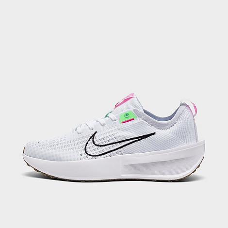 Shop Nike Women's Interact Run Running Shoes In White/football Grey/vapor Green/black