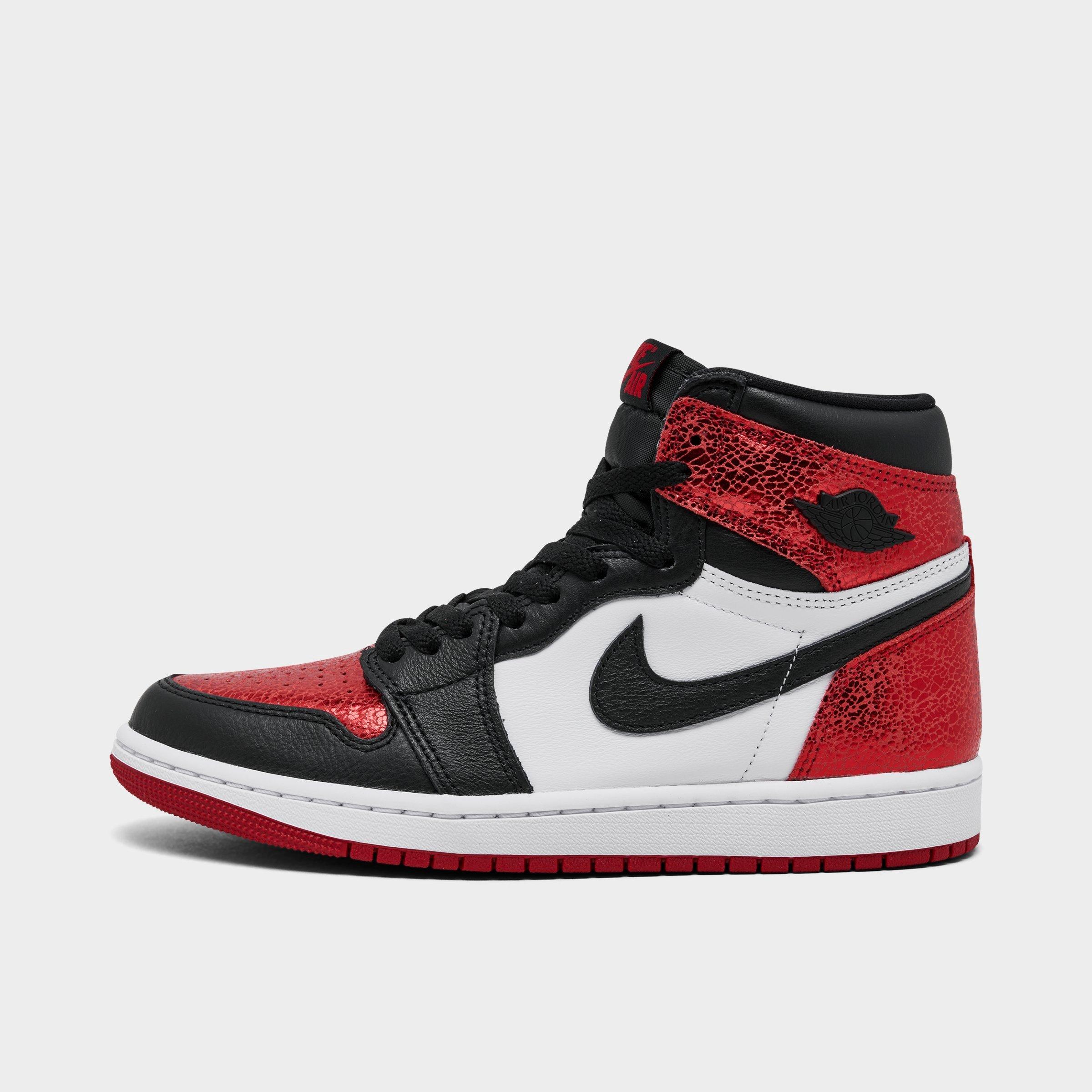 Jordan Women's Air Retro 1 High OG Casual Shoes in Varsity Red/Black/White Size: 5.0