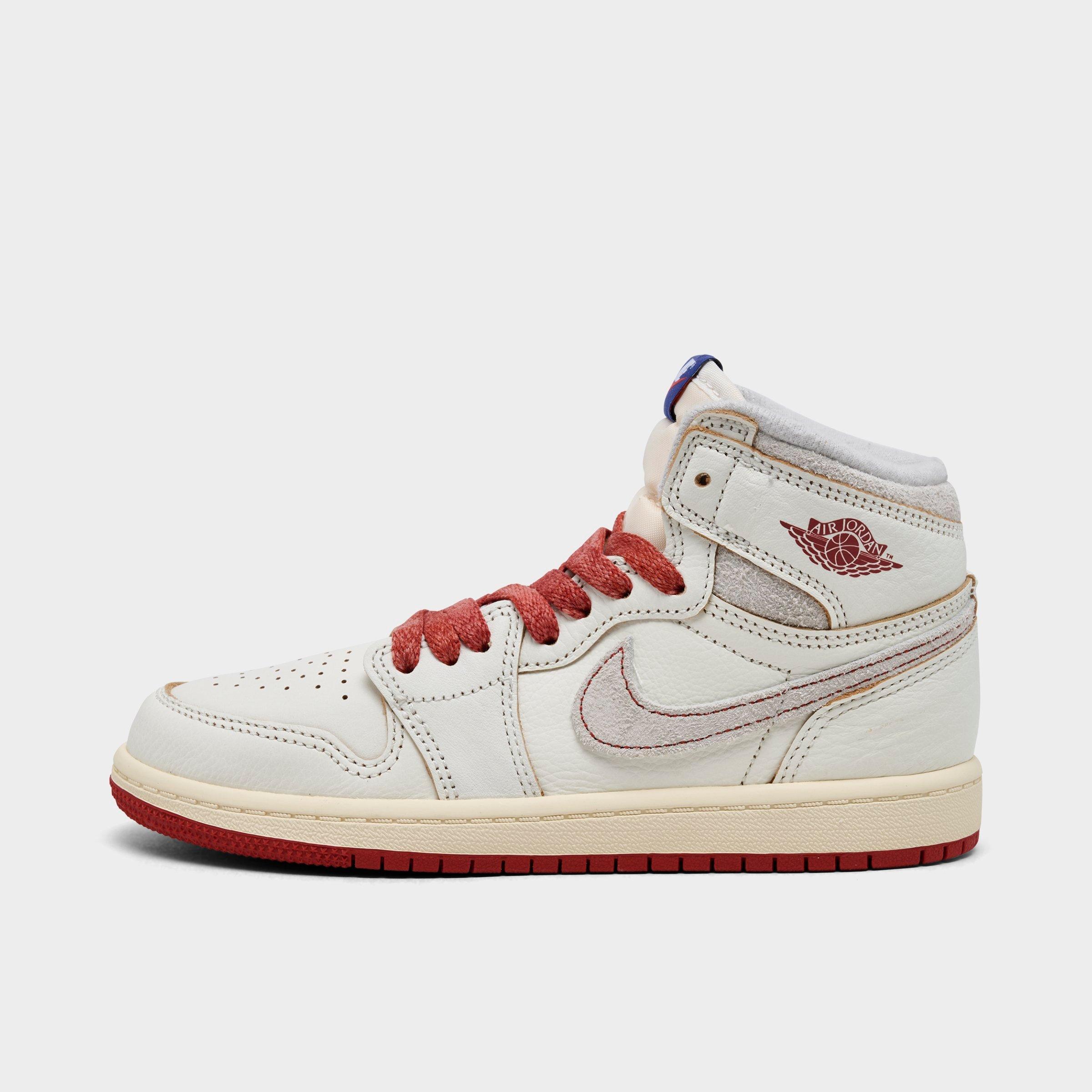 Nike Jordan Little Kids' Air Retro 1 High Og Casual Shoes In Sail/cinnabar/light Bone