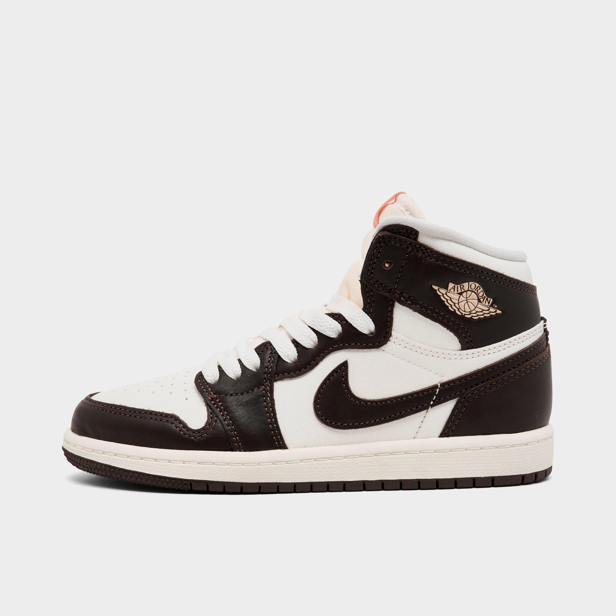 Jordan Little Kids Air Retro 1 High OG Casual Shoes in Baroque Brown/Light Madder Root/Sail Size: 1.0