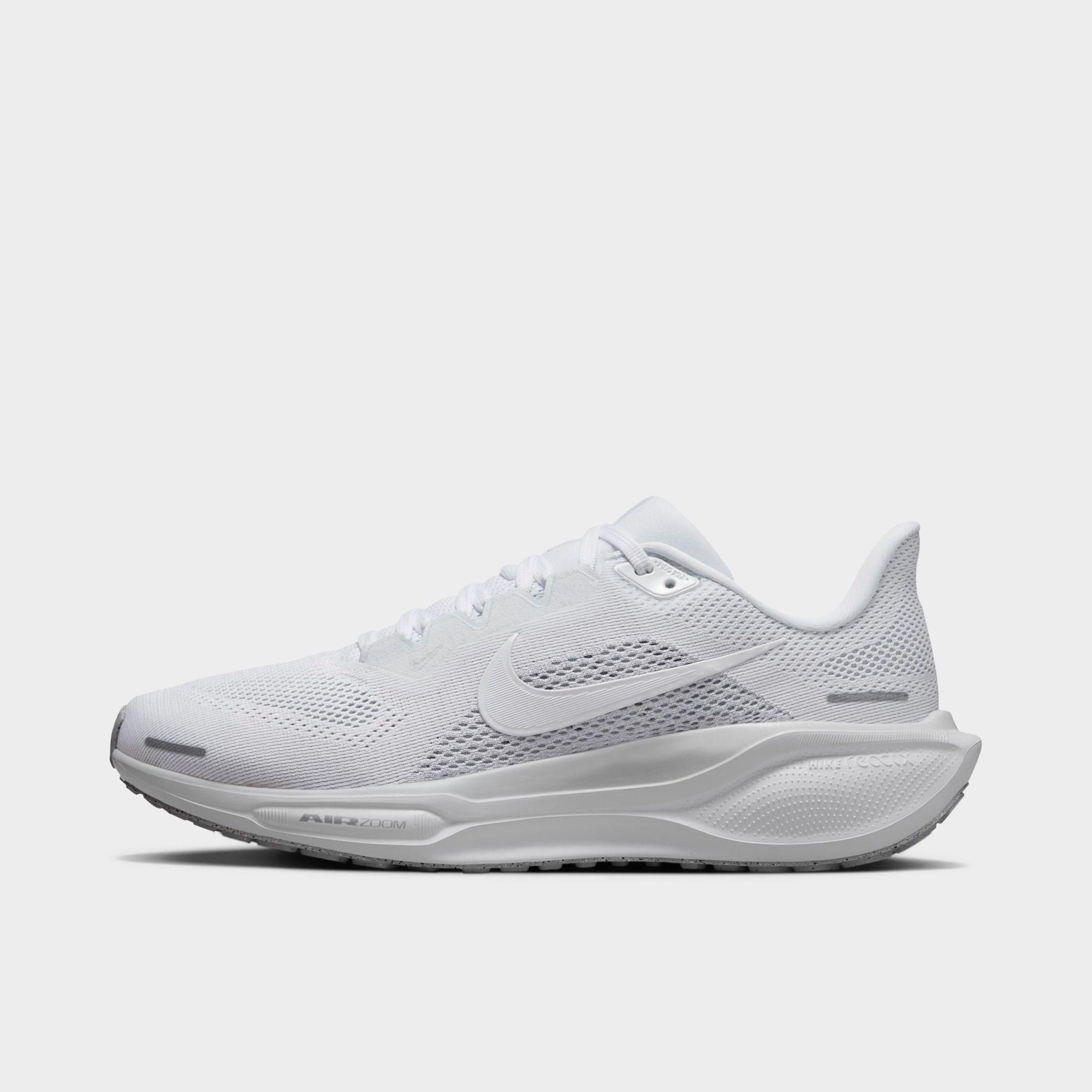 Nike Women's Pegasus 41 Road Running Shoes In White/white/pure Platinum/metallic Silver 