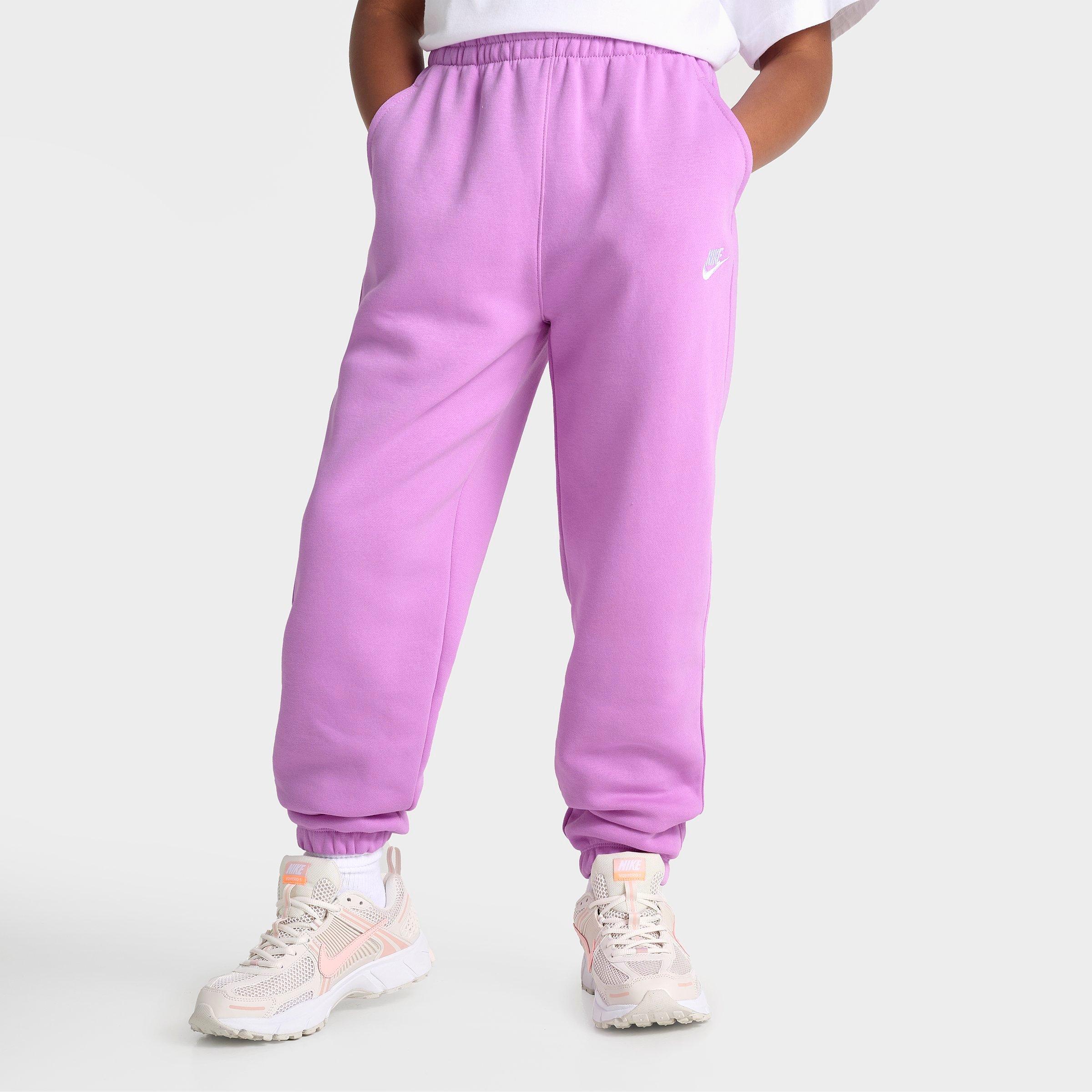 Nike Kids' Sportswear Club Fleece Loose Jogger Pants in Purple/Rush Fuchsia Size XL Cotton/Polyester/Fleece