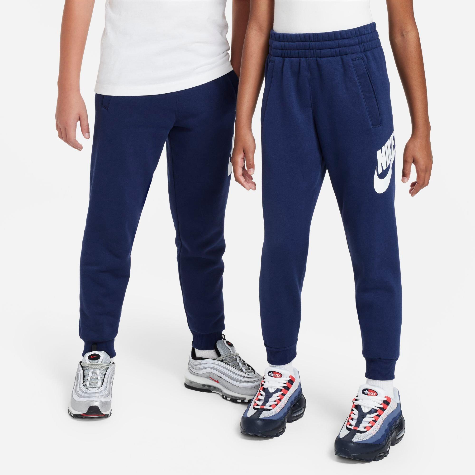 Nike Big Kids Club Fleece Jogger Pants in Midnight Navy/White Size: XS