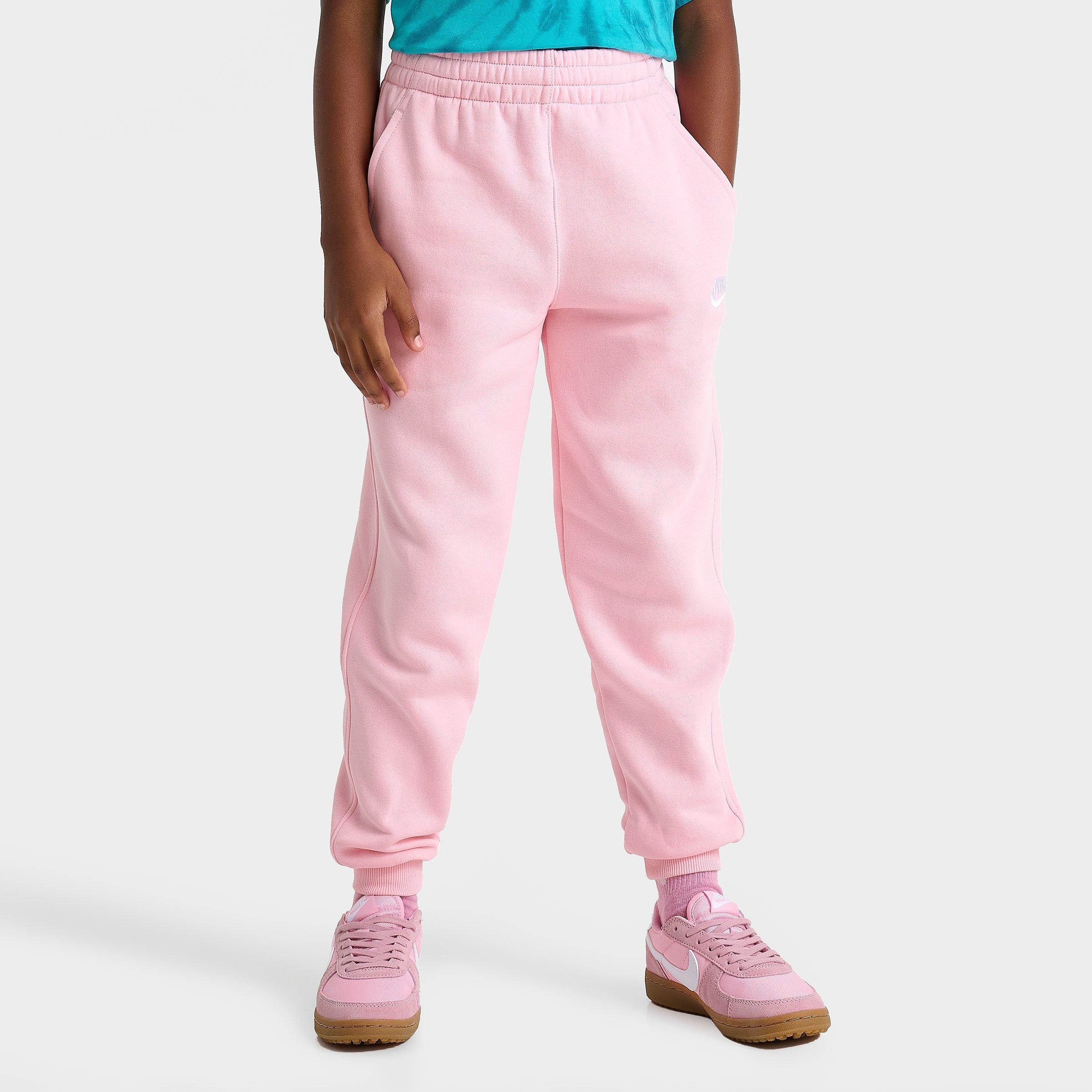 Nike Girls' Big Kids Sportswear Club Fleece Jogger Pants in Medium Soft Pink Size: Small
