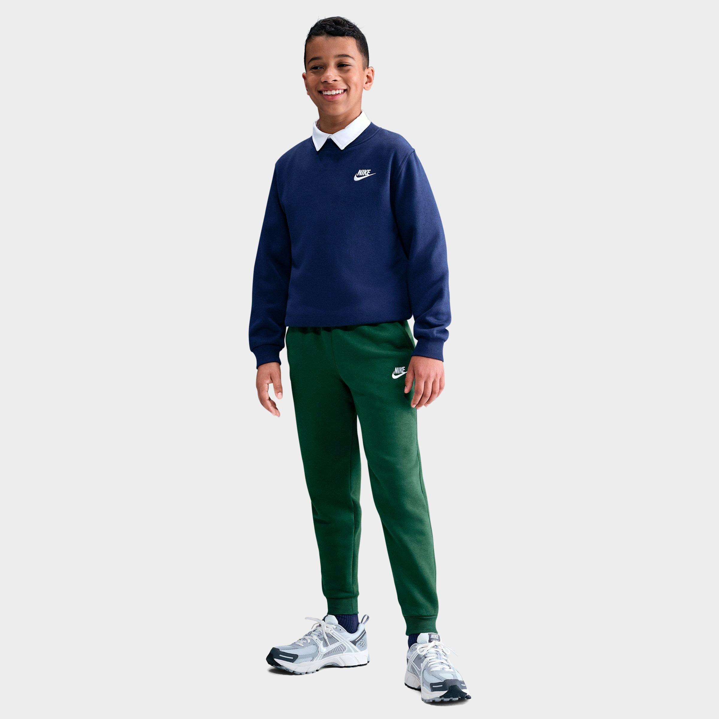 Nike Big Kids Sportswear Club Fleece Jogger Pants in Fir/White Size: