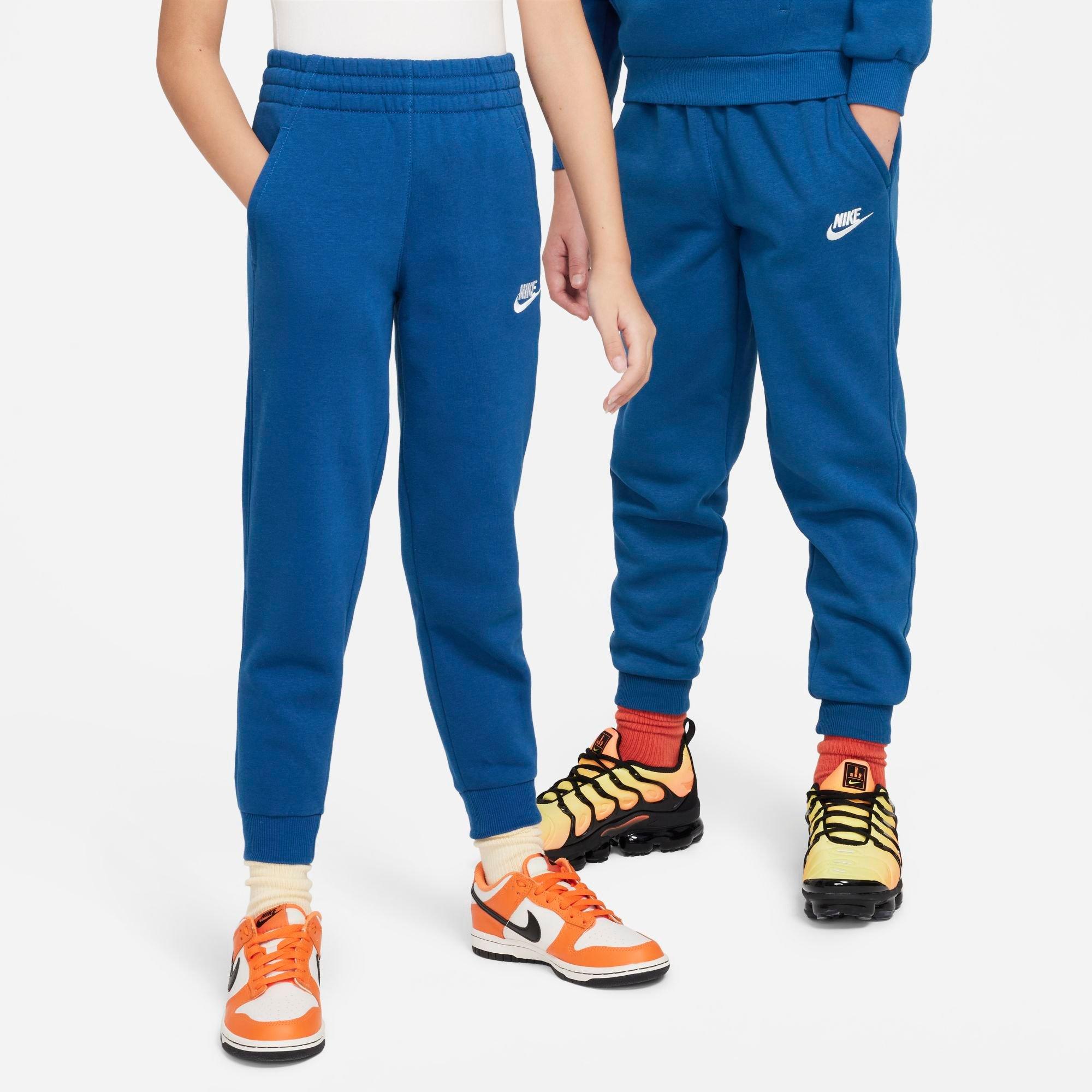 Nike Big Kids Sportswear Club Fleece Jogger Pants in Court Blue/White Size: XS