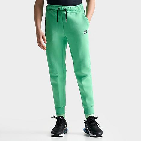 Nike Kids'  Boys' Sportswear Tech Fleece Jogger Pants In Spring Green/black/black