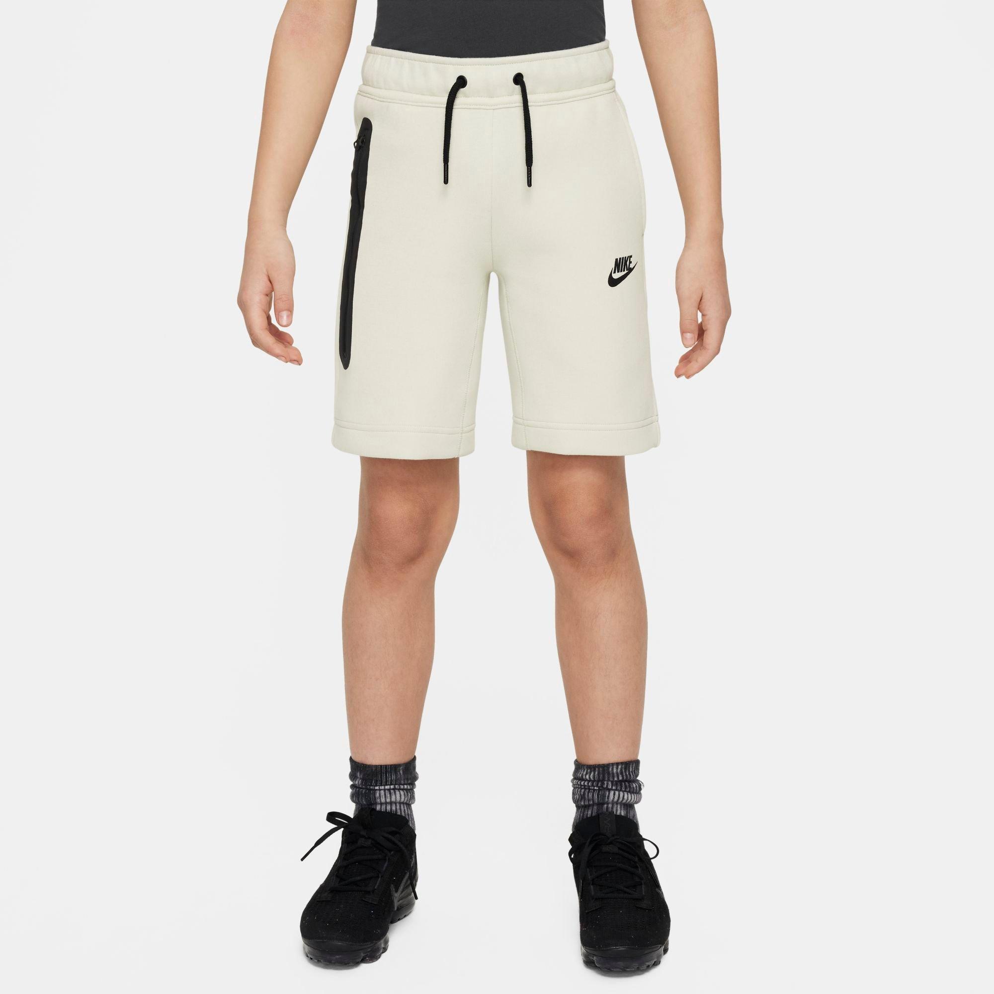 Nike Boys Big Kids Tech Fleece Shorts in Sea Glass/Black Size: XS