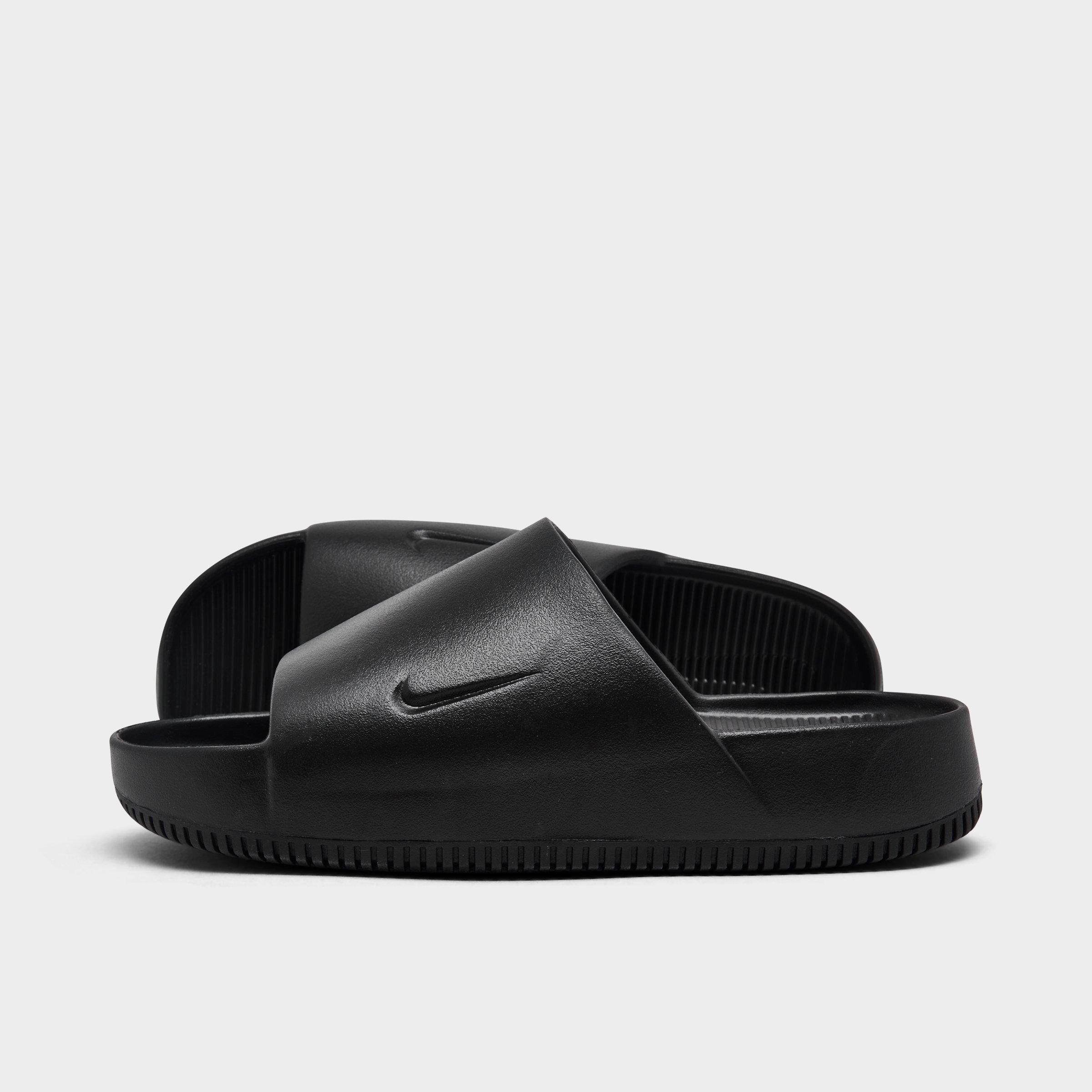 Nike Calm Sliders In Black In Black/black 