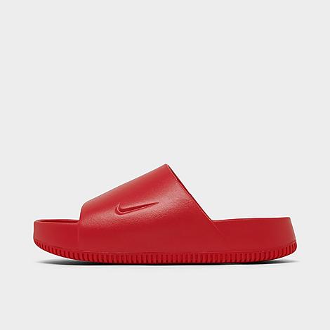 Shop Nike Men's Calm Slide Sandals In University Red/university Red