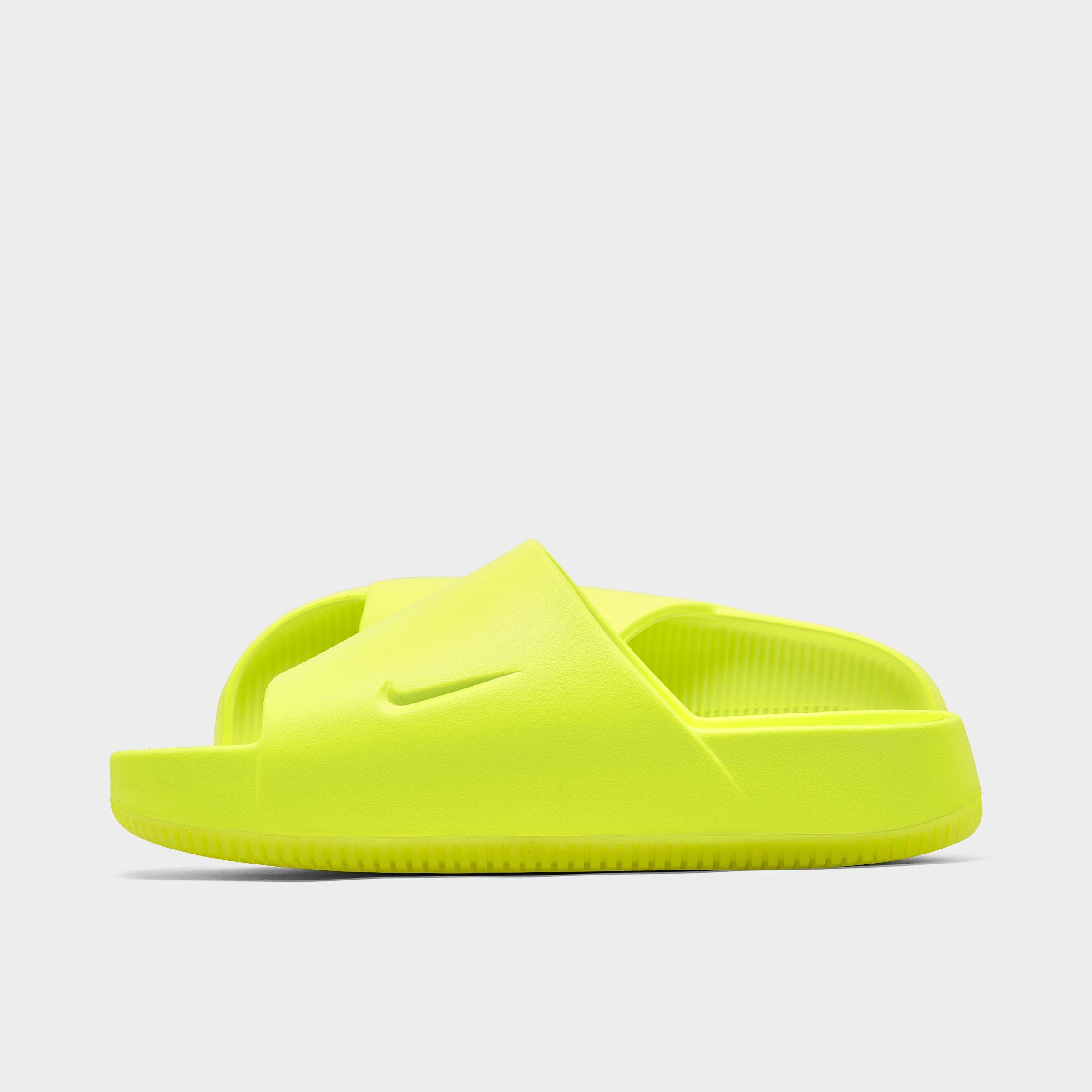 Nike Yellow Calm Slides In Volt/volt
