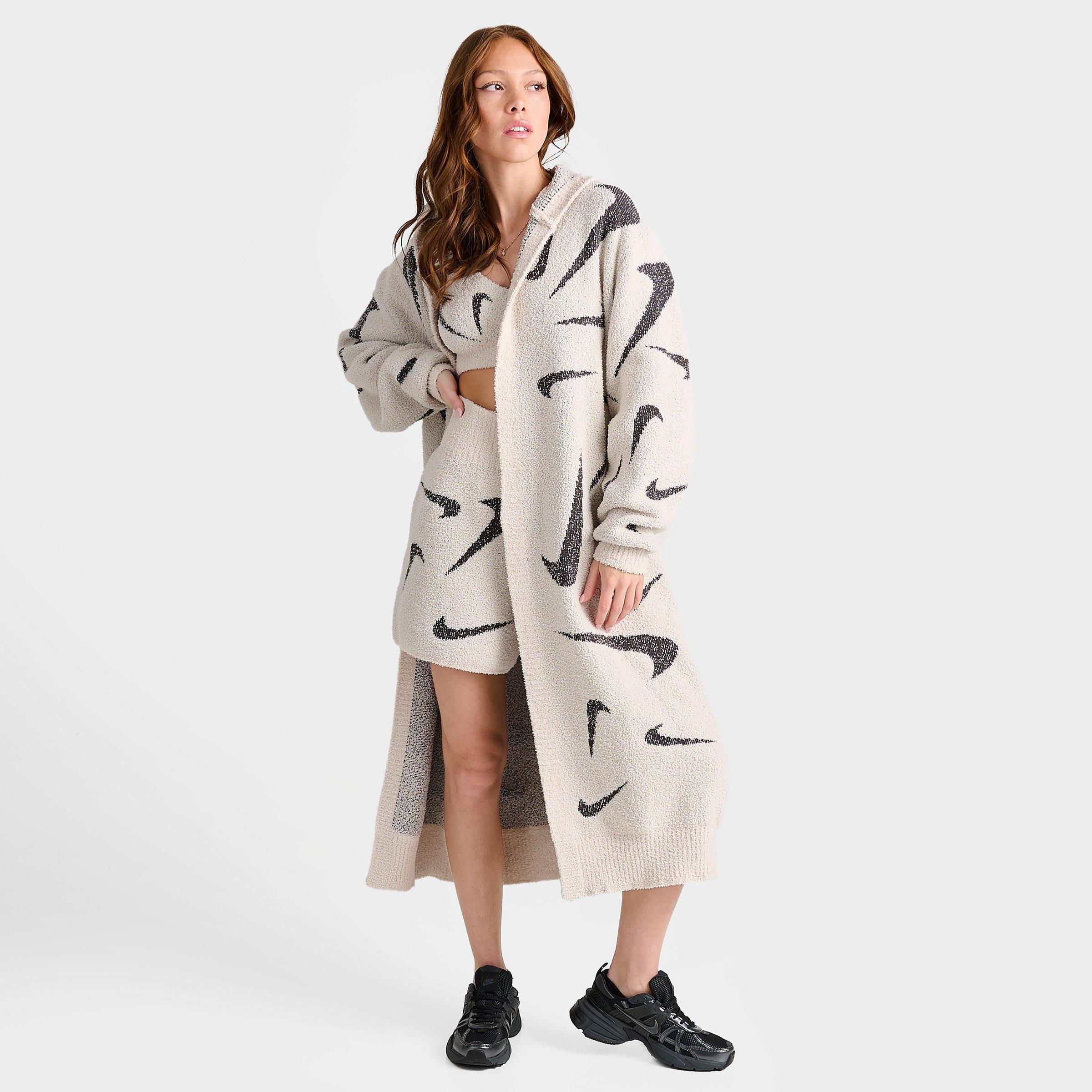 Nike Women's Sportswear Phoenix Cozy Knit Cardigan In Light Orewood Brown/medium Ash