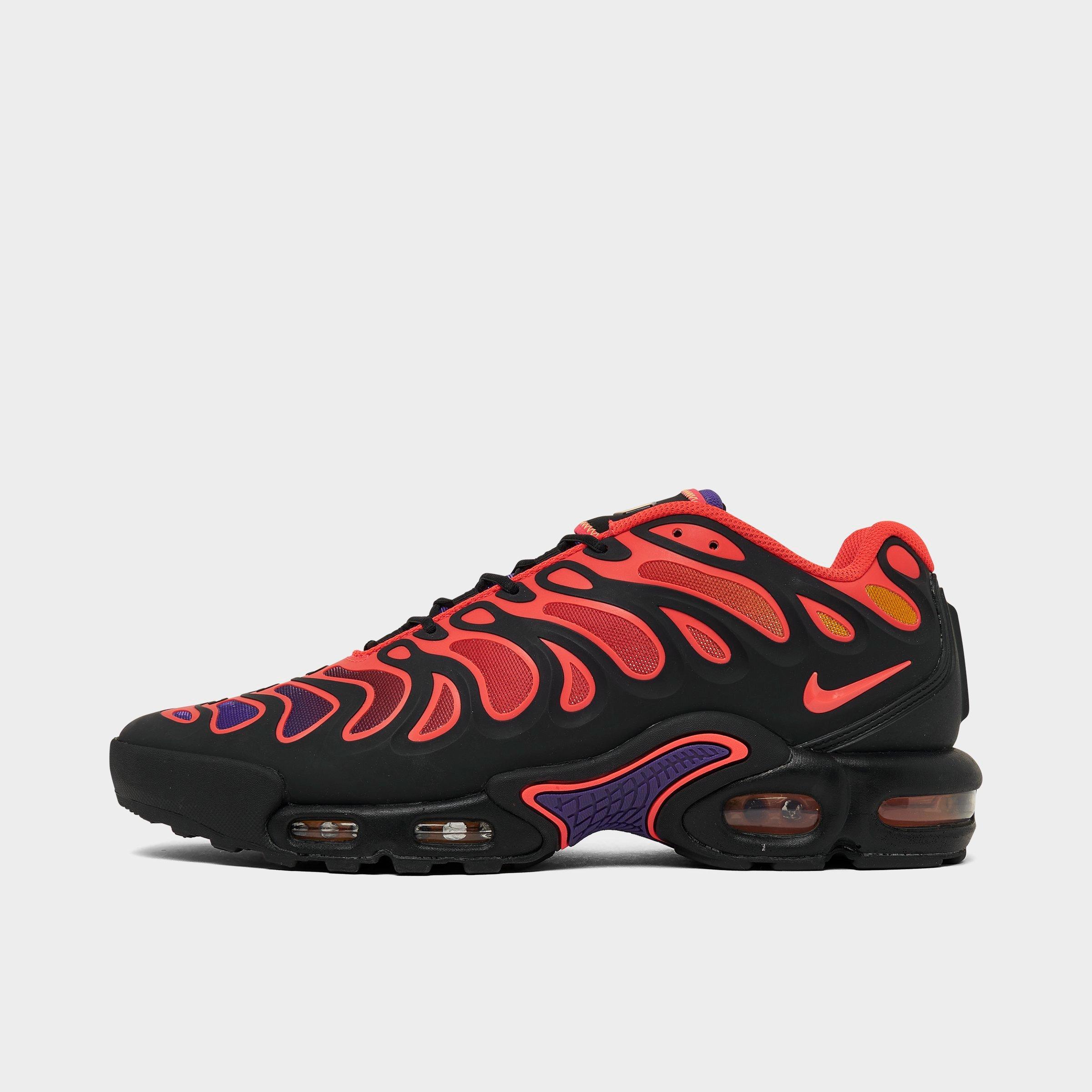 Shop Nike Men's Air Max Plus Drift Casual Shoes In Black/bright Crimson/field Purple