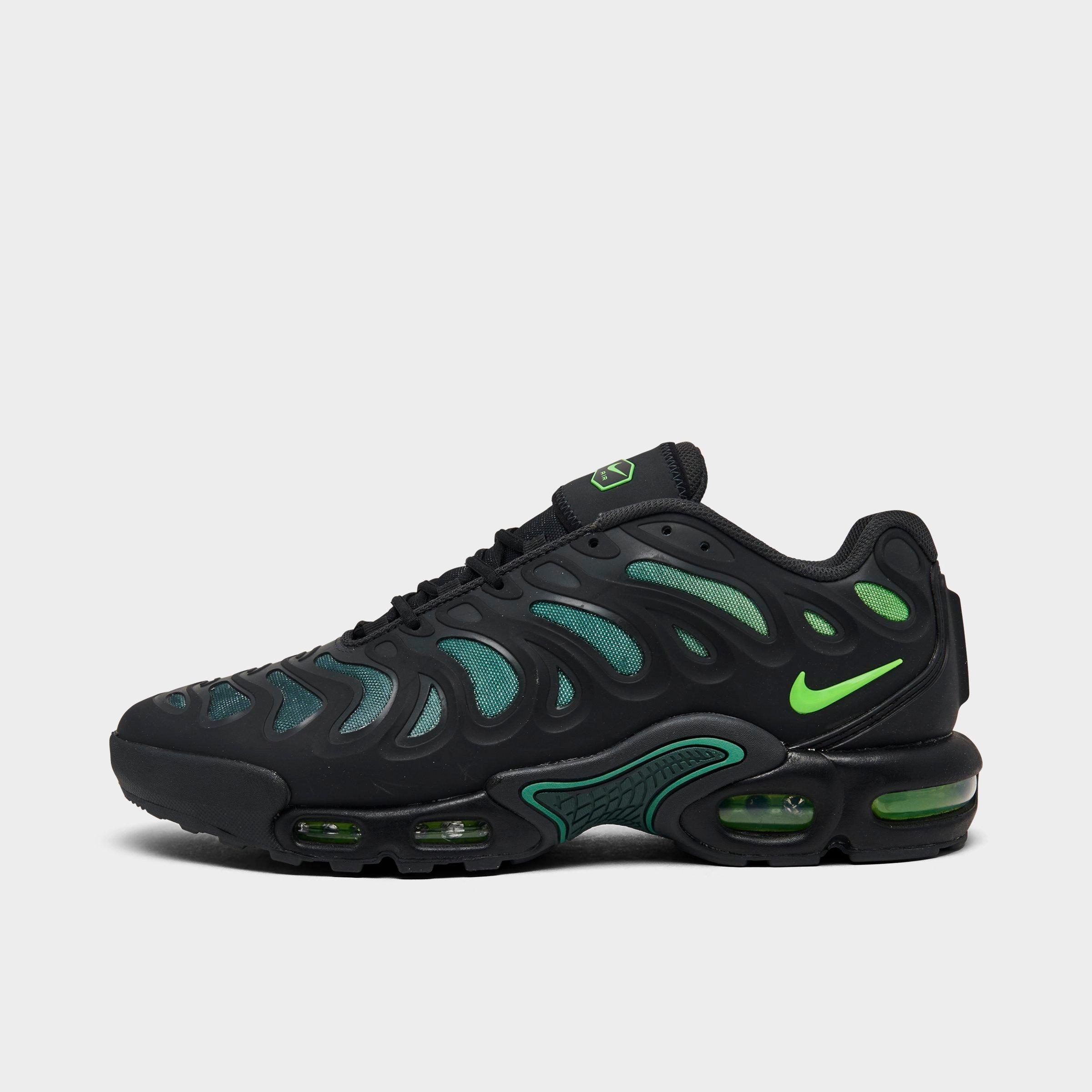 Shop Nike Men's Air Max Plus Drift Casual Shoes In Black/anthracite/vintage Green/green Strike
