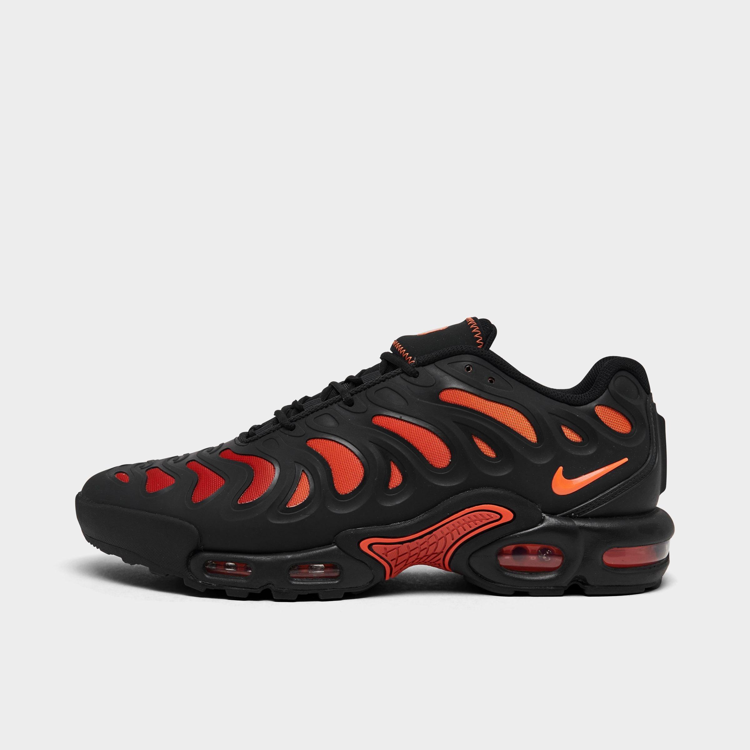 Nike Men's Air Max Plus Drift Casual Shoes in Off-Noir/Black/Dragon Red Size: 7.5