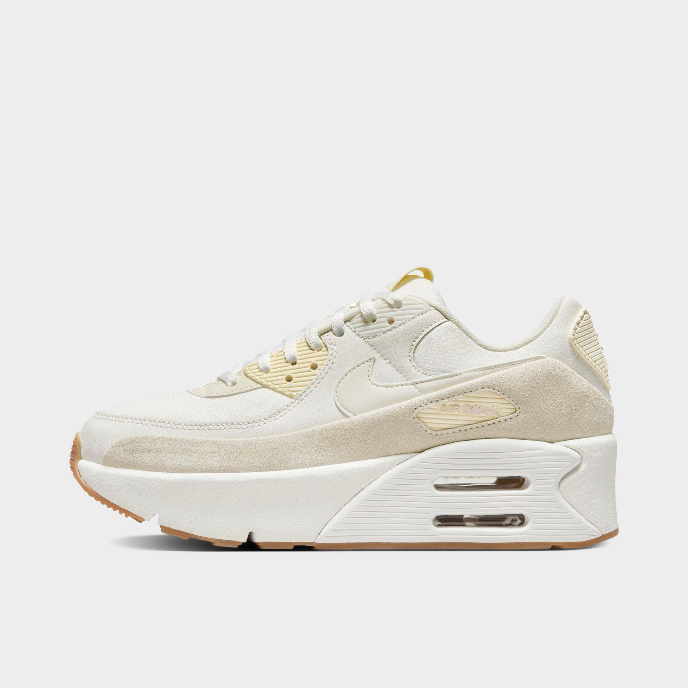 Shop Nike Women's Air Max 90 Lv8 Casual Shoes In Sail/sail/phantom/light Orewood Brown