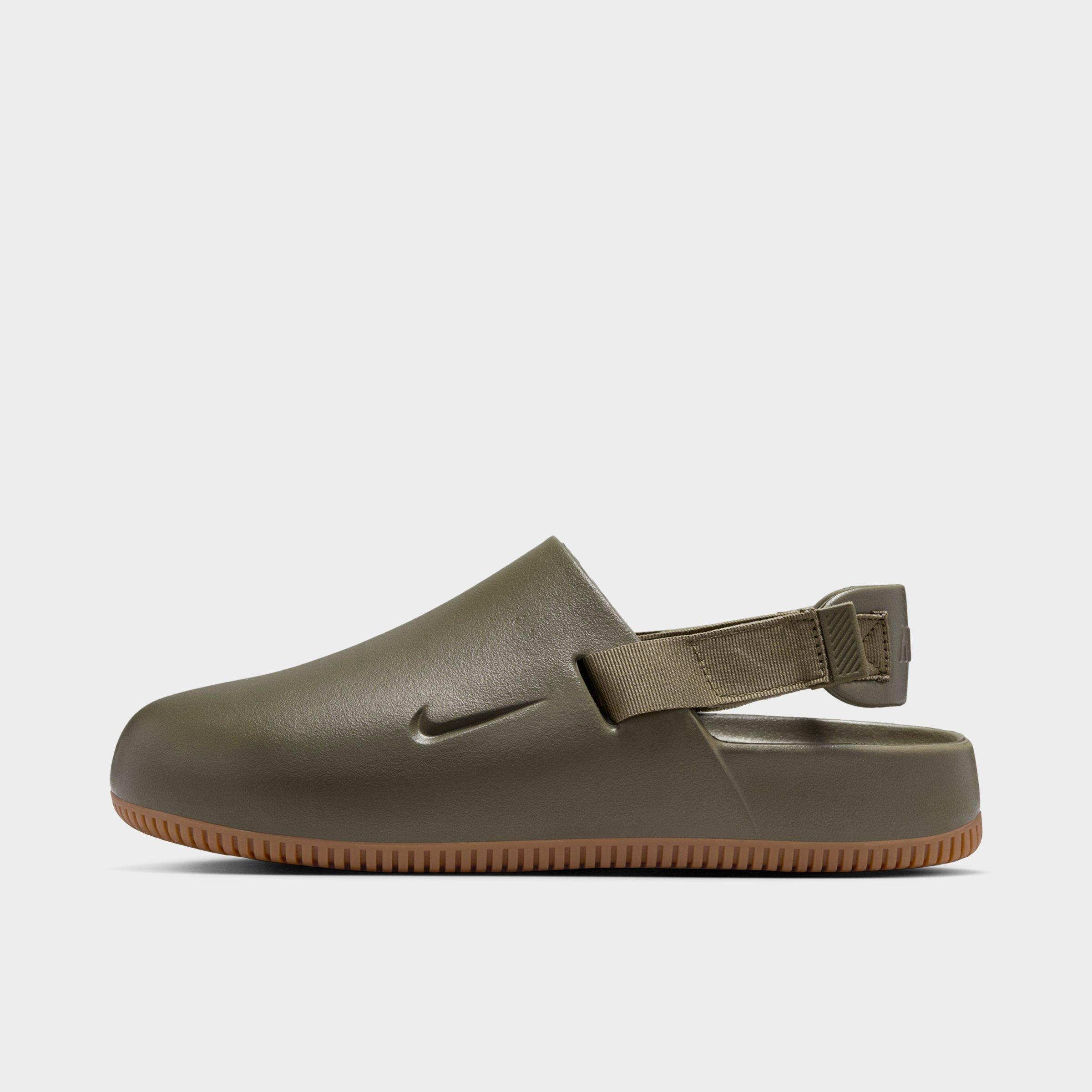 Nike Men's Calm Mule Sandals in Medium Olive/Gum Medium Brown/Medium Olive Size: 6.0